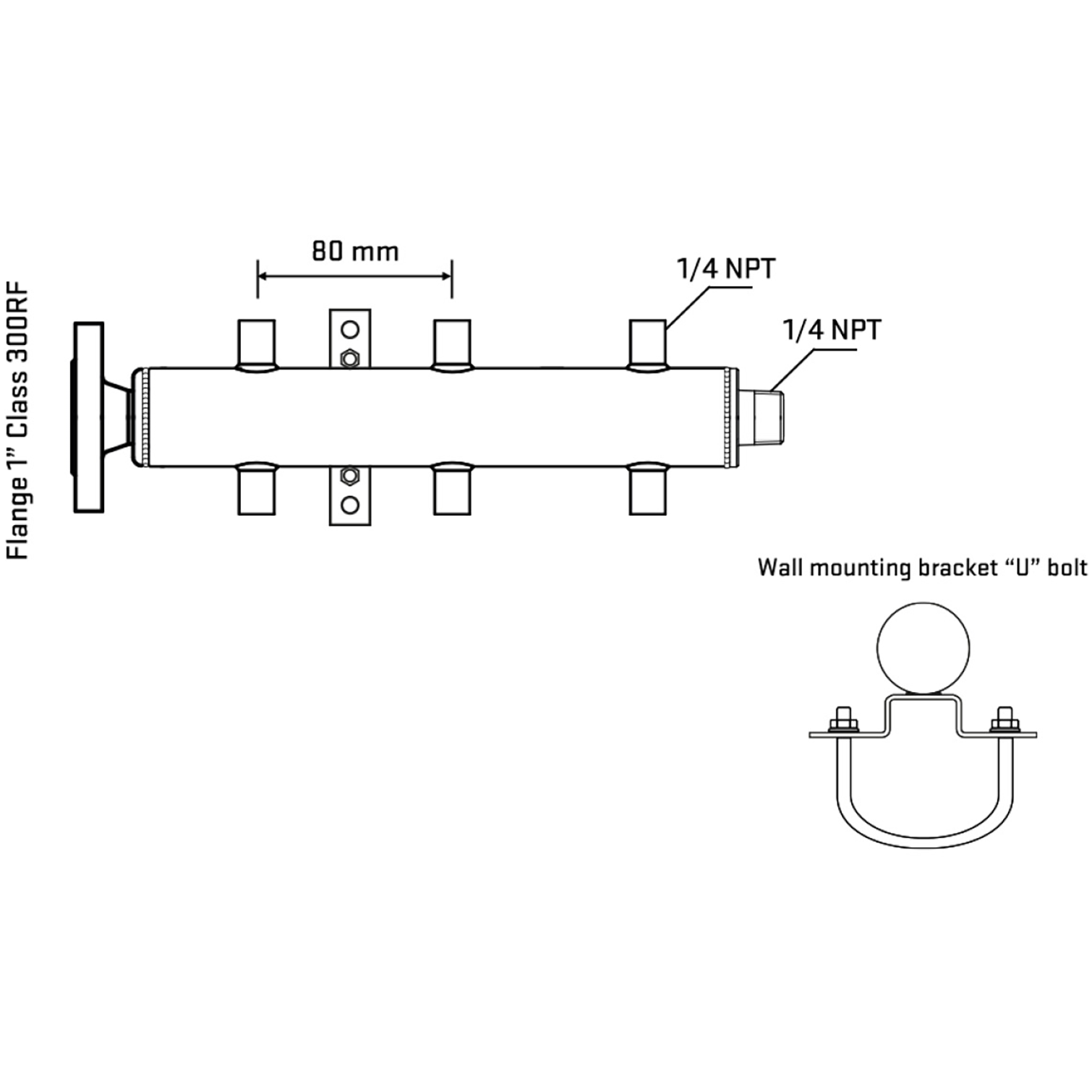 M506A070241 Manifolds Stainless Steel Double Sided