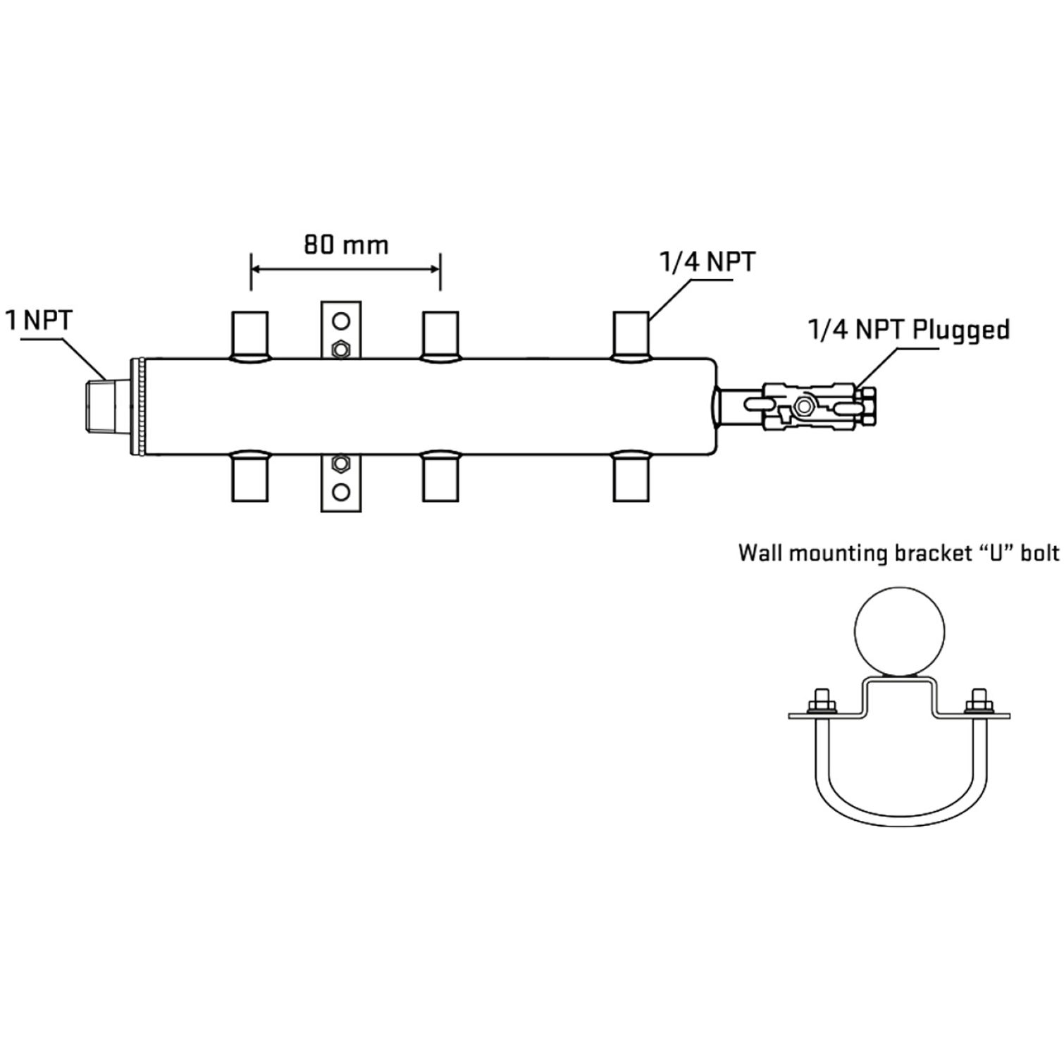 M506A070921 Manifolds Stainless Steel Double Sided