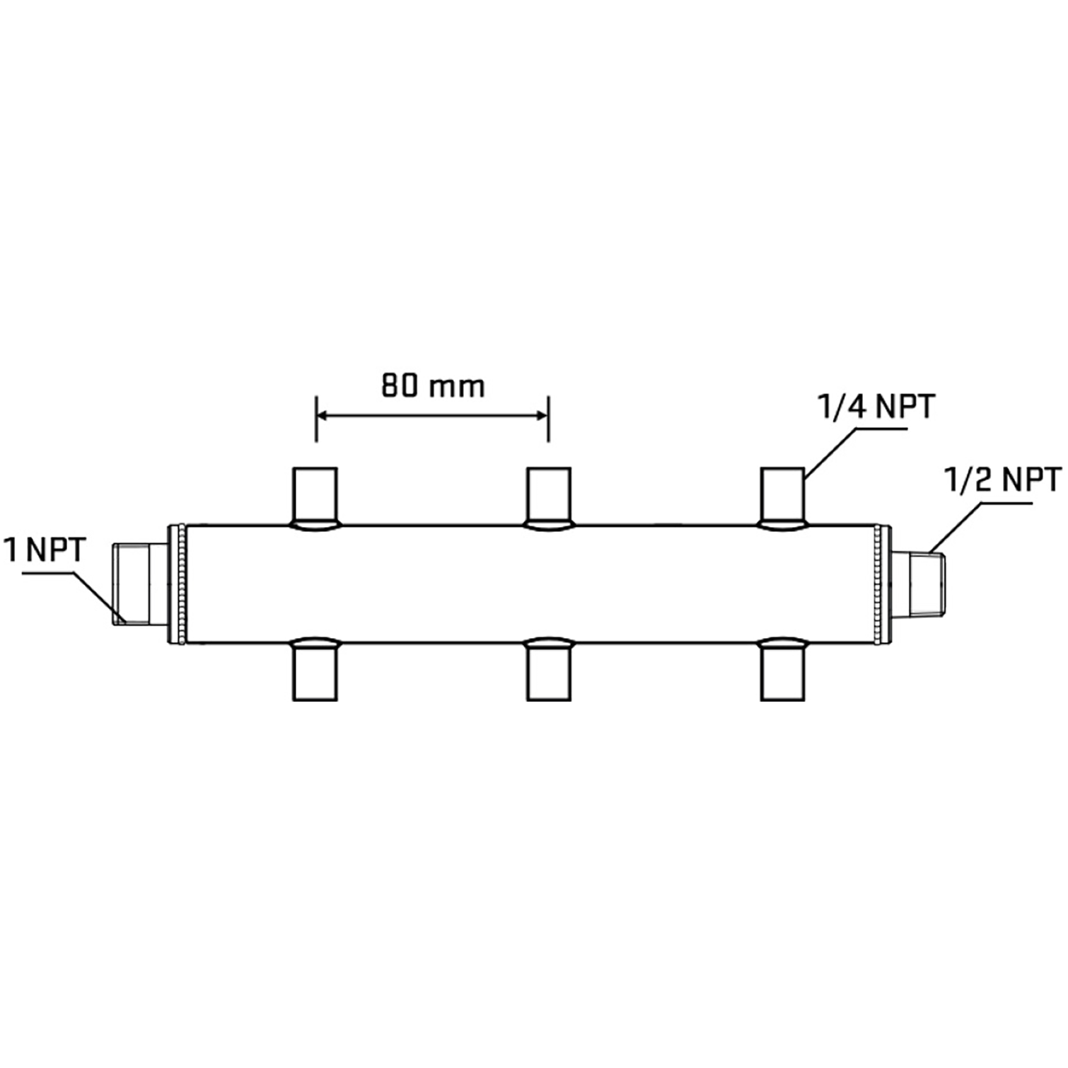 M506A071130 Manifolds Stainless Steel Double Sided