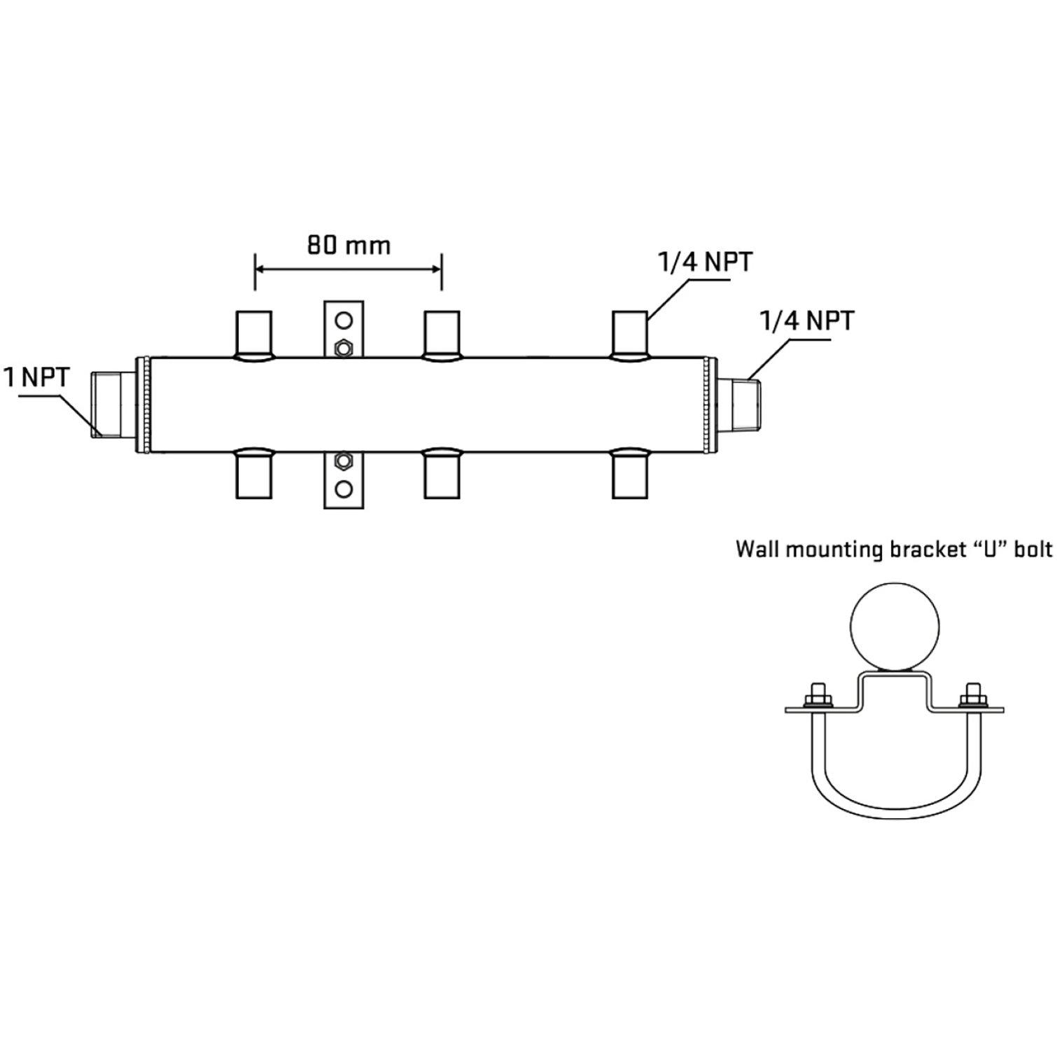 M506A071141 Manifolds Stainless Steel Double Sided