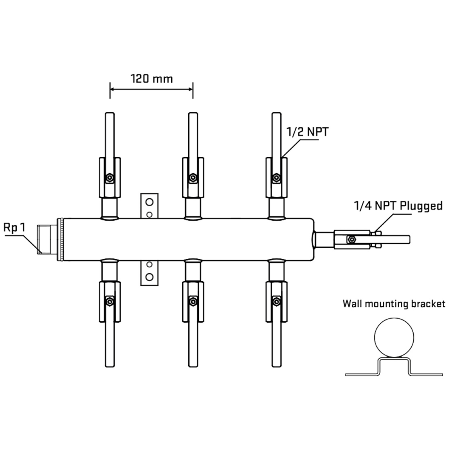 M506B080722 Manifolds Stainless Steel Double Sided