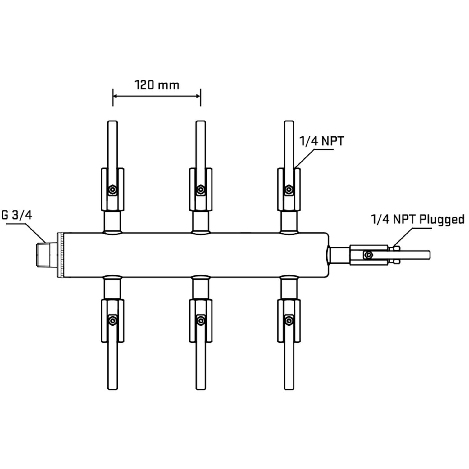 M506B090420 Manifolds Stainless Steel Double Sided