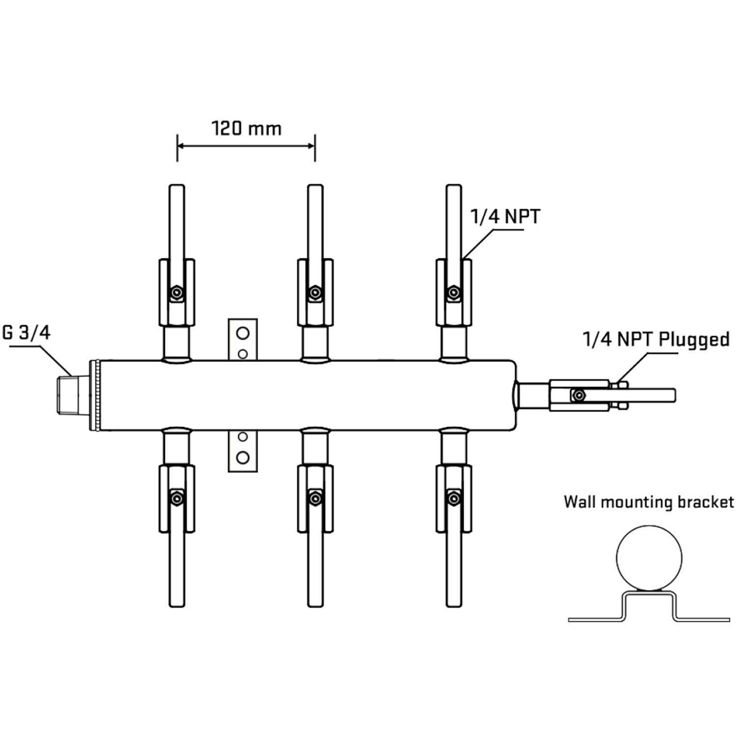 M506B090422 Manifolds Stainless Steel Double Sided