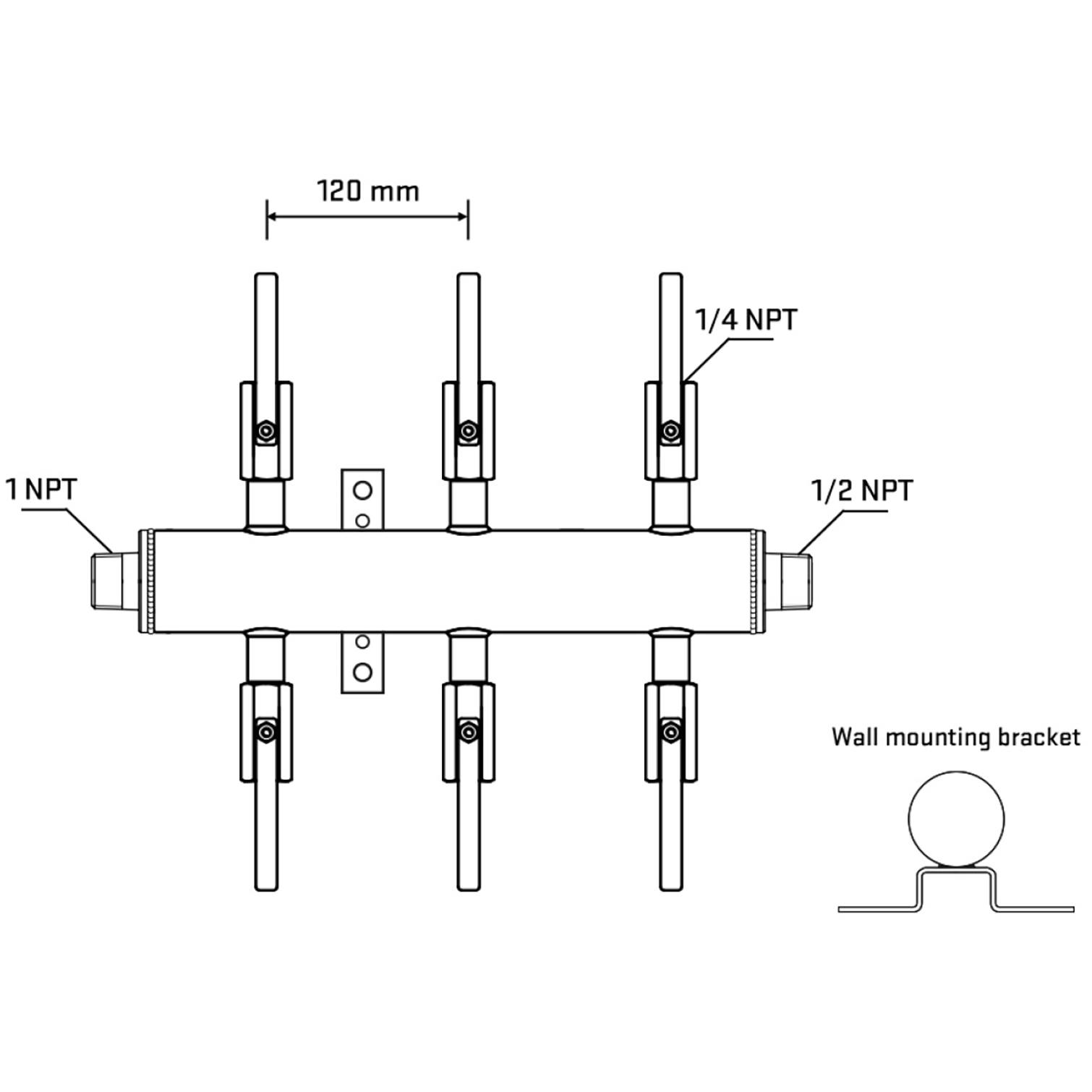 M506B090932 Manifolds Stainless Steel Double Sided