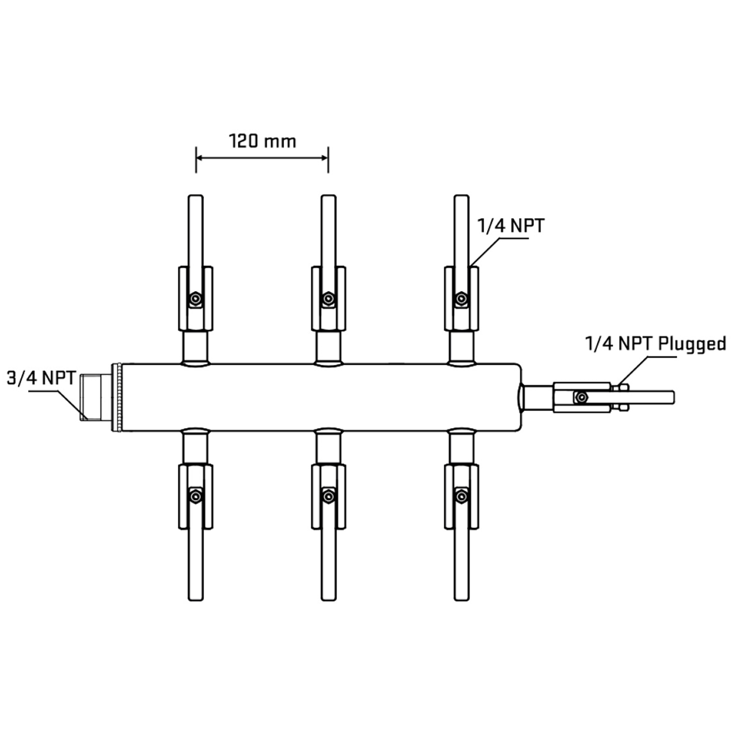 M506B091020 Manifolds Stainless Steel Double Sided