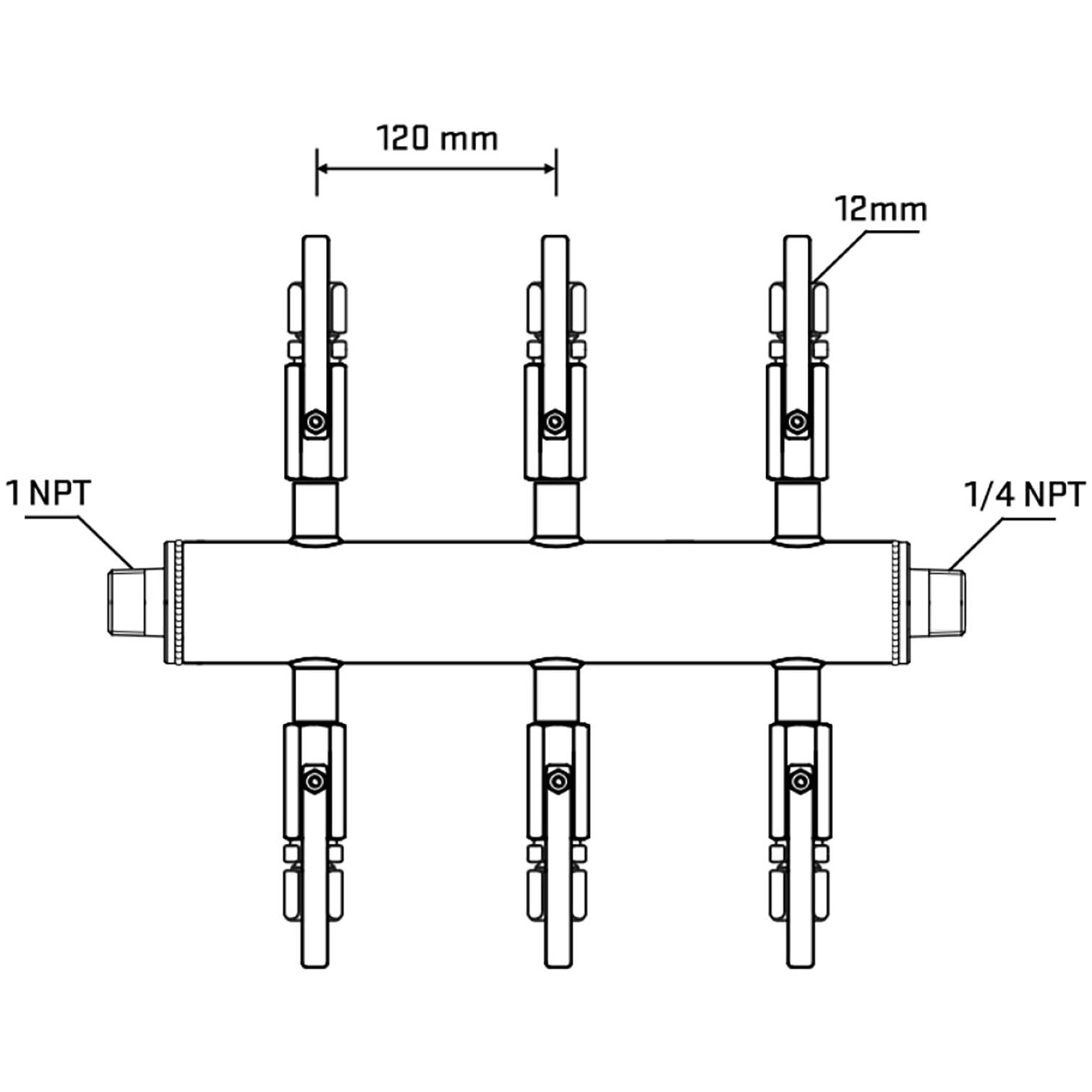 M506B110940 Manifolds Stainless Steel Double Sided