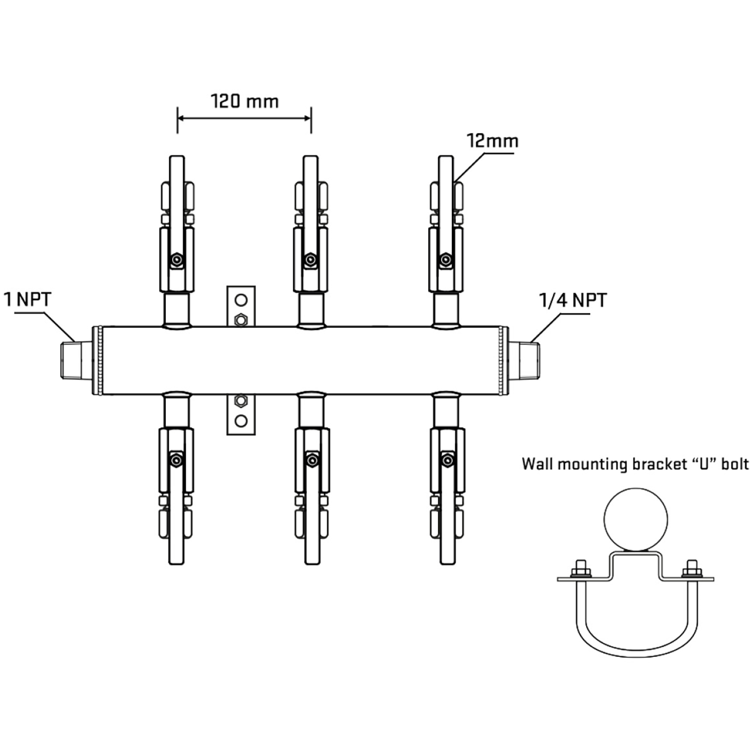 M506B110941 Manifolds Stainless Steel Double Sided
