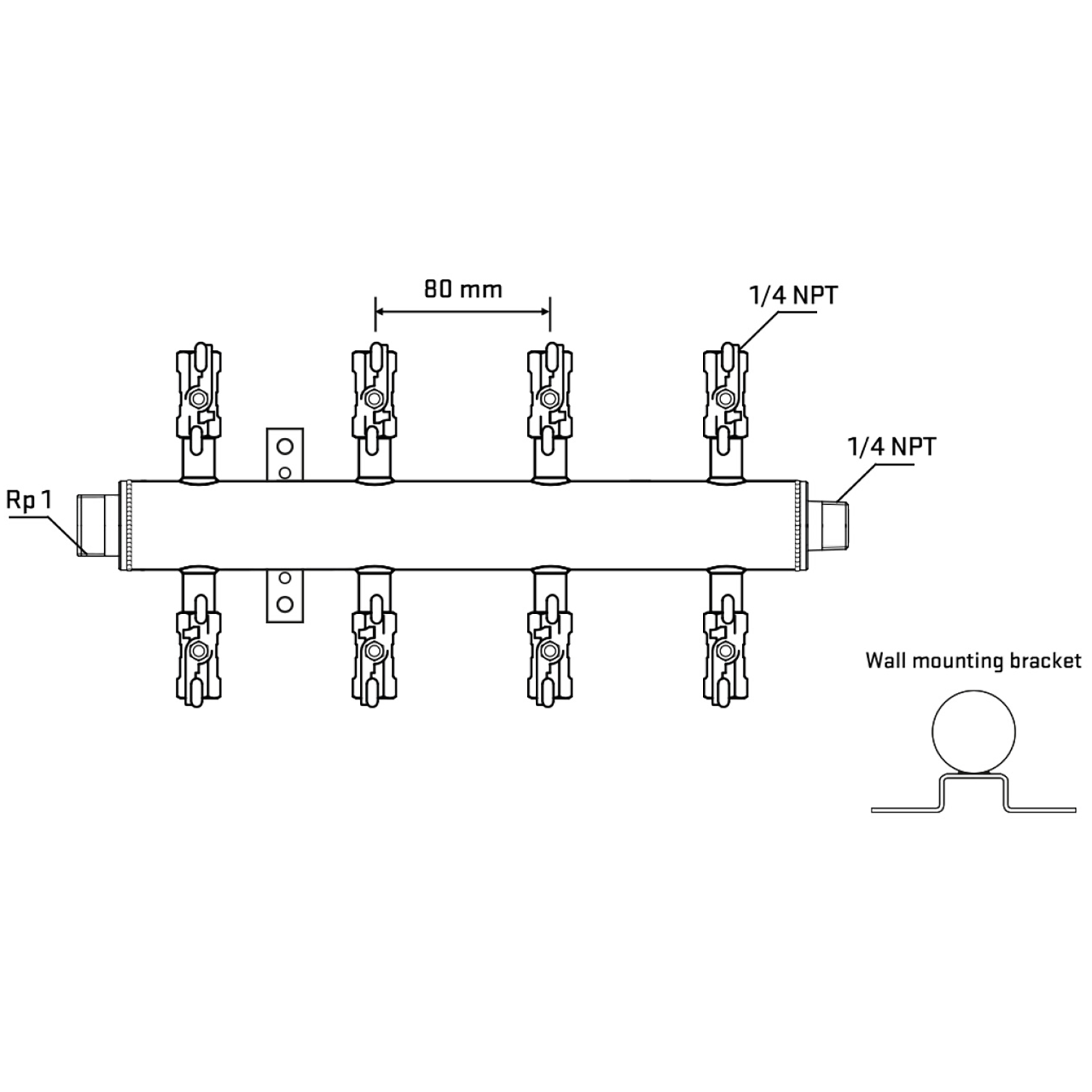 M508A020742 Manifolds Stainless Steel Double Sided