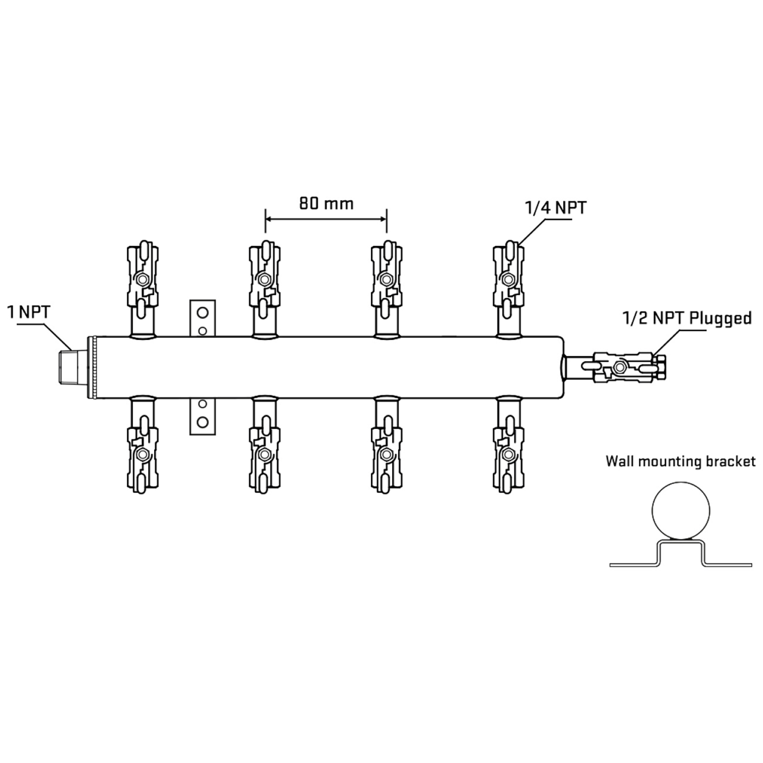 M508A020912 Manifolds Stainless Steel Double Sided