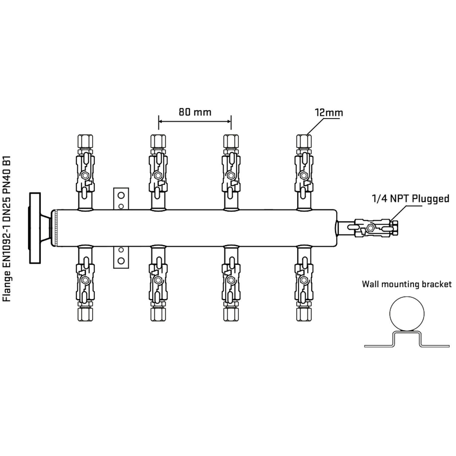 M508A030322 Manifolds Stainless Steel Double Sided