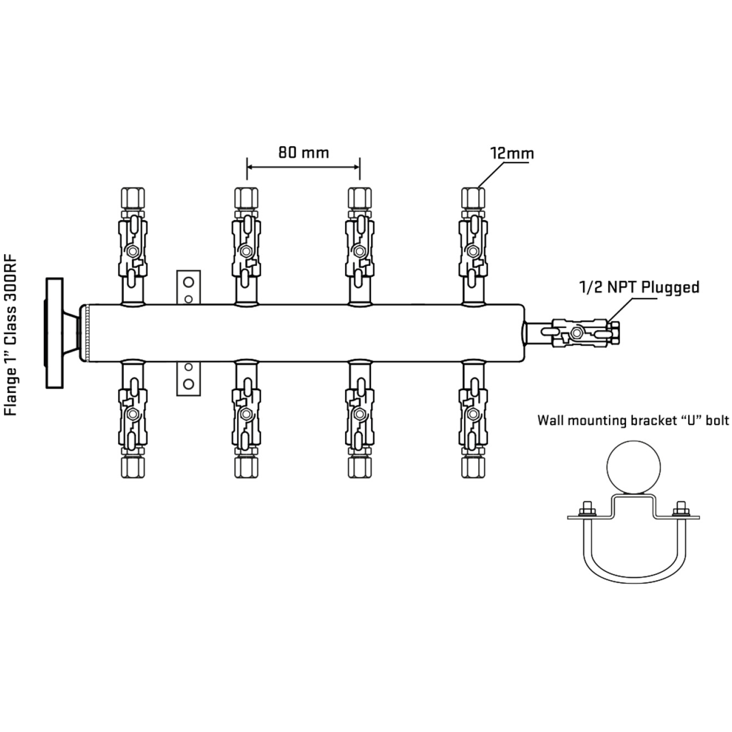 M508A040211 Manifolds Stainless Steel Double Sided