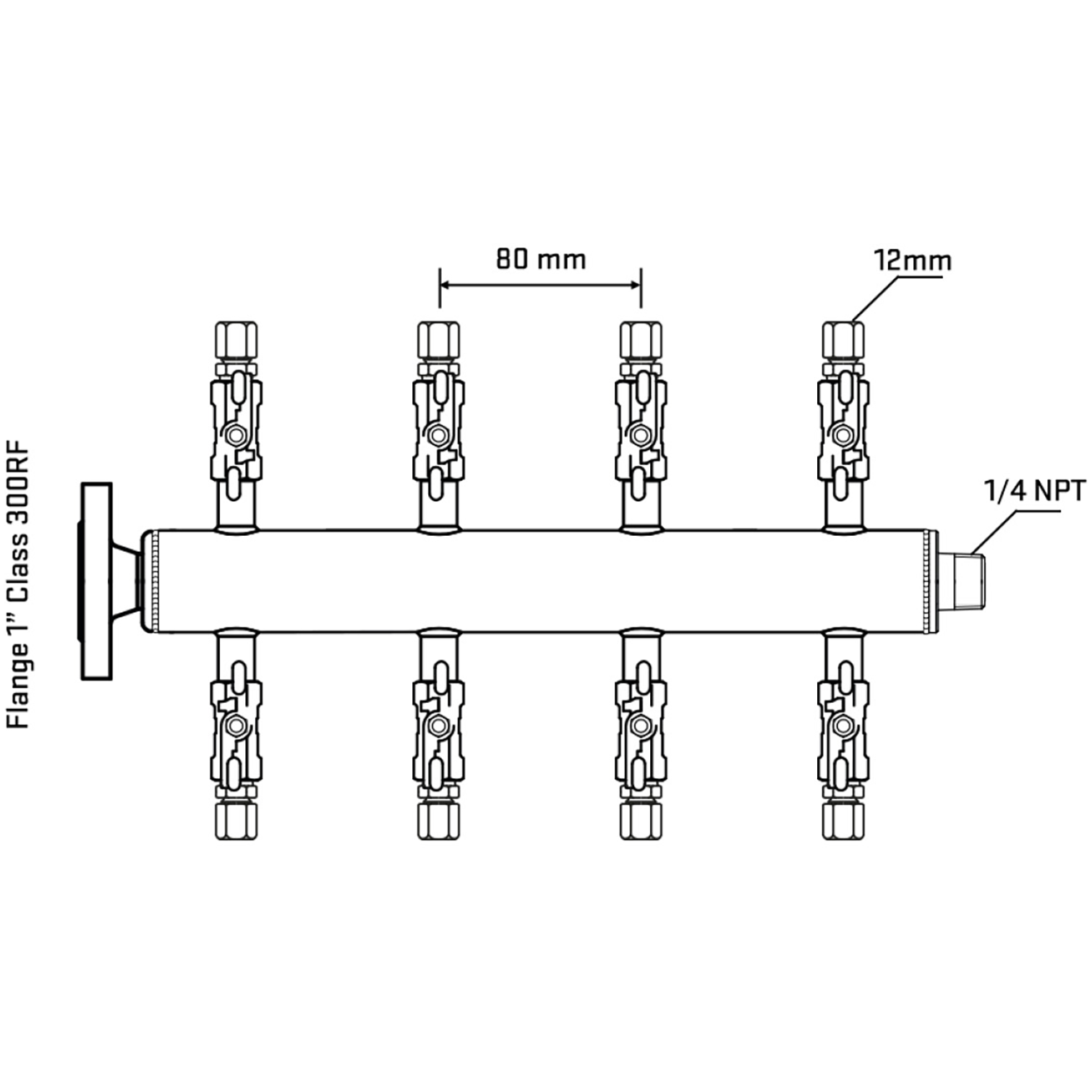 M508A040240 Manifolds Stainless Steel Double Sided