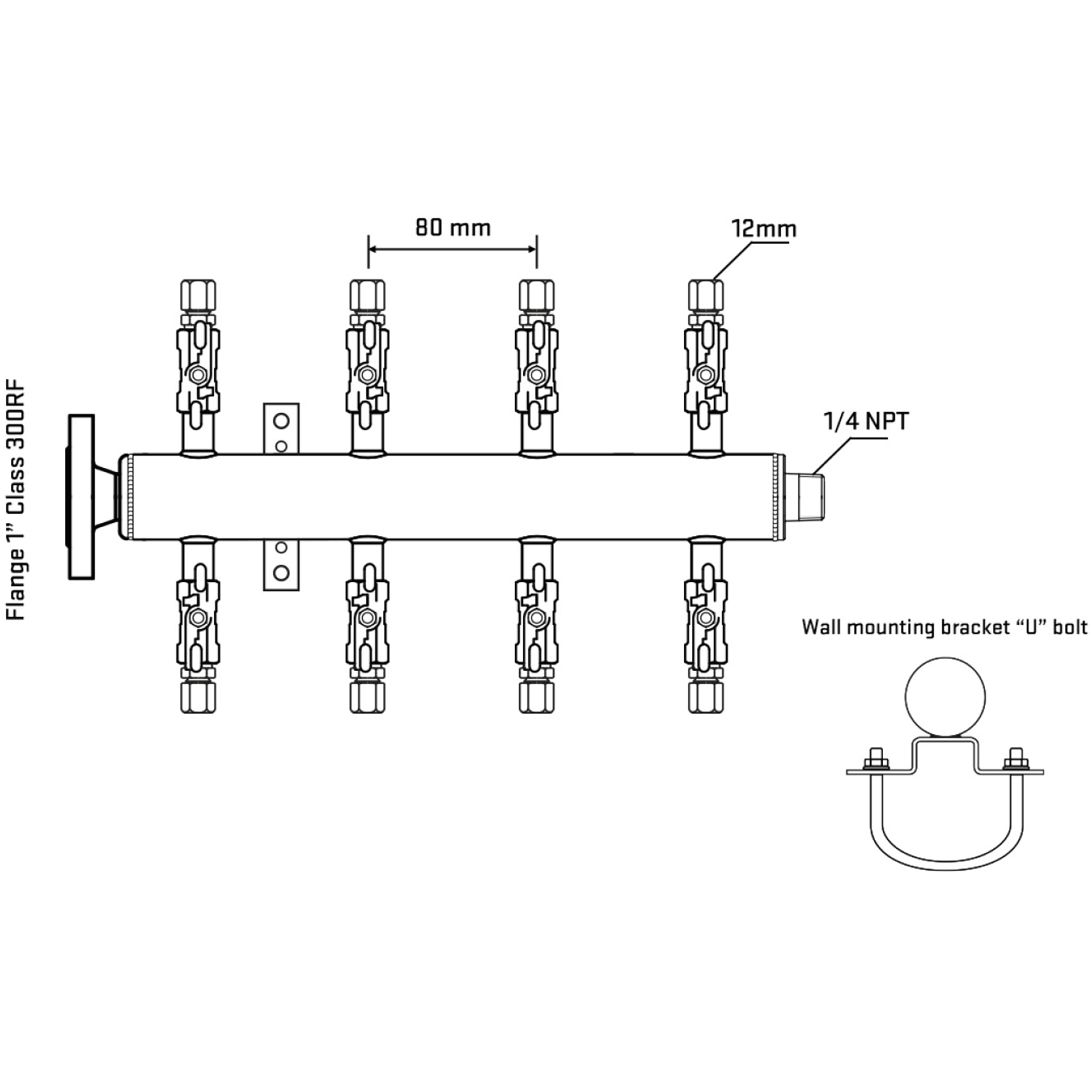 M508A040241 Manifolds Stainless Steel Double Sided