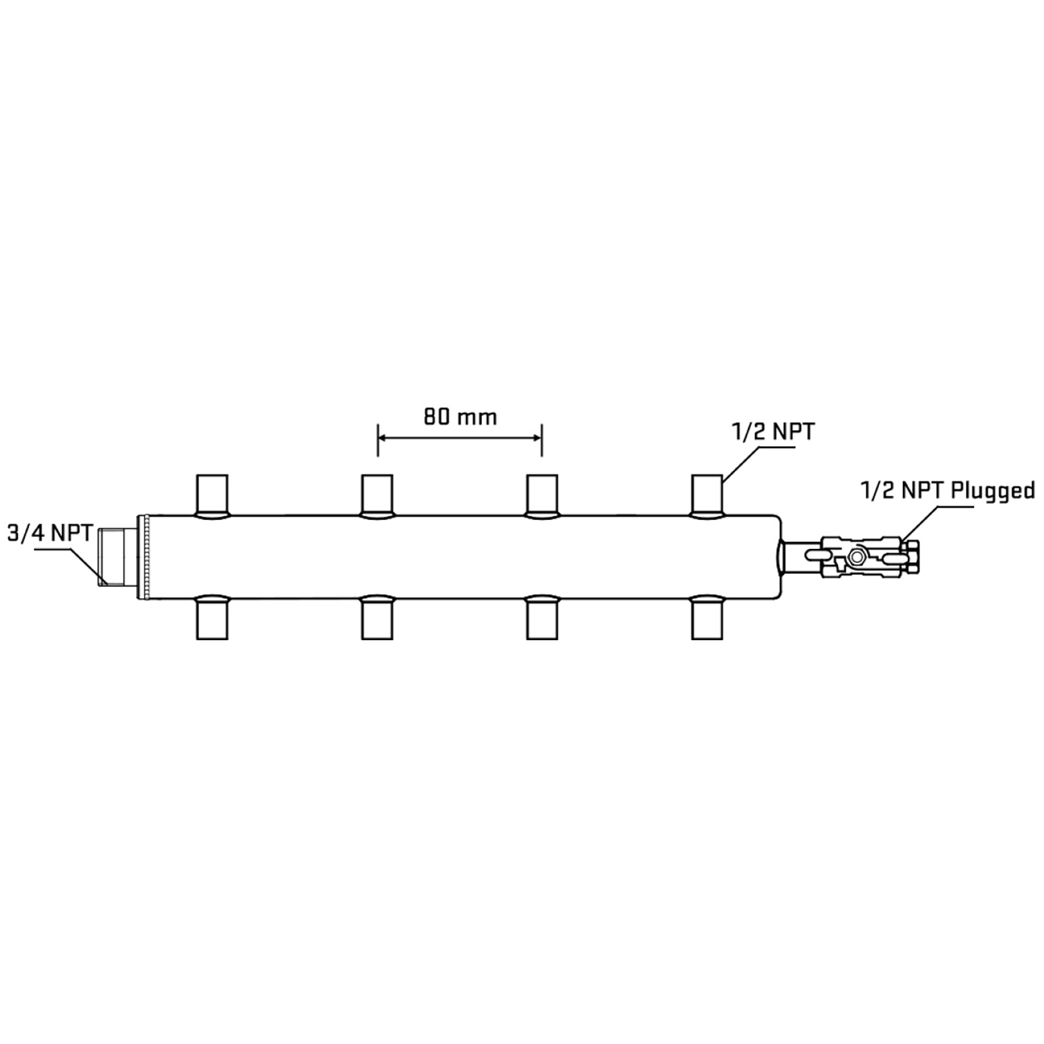 M508A061010 Manifolds Stainless Steel Double Sided