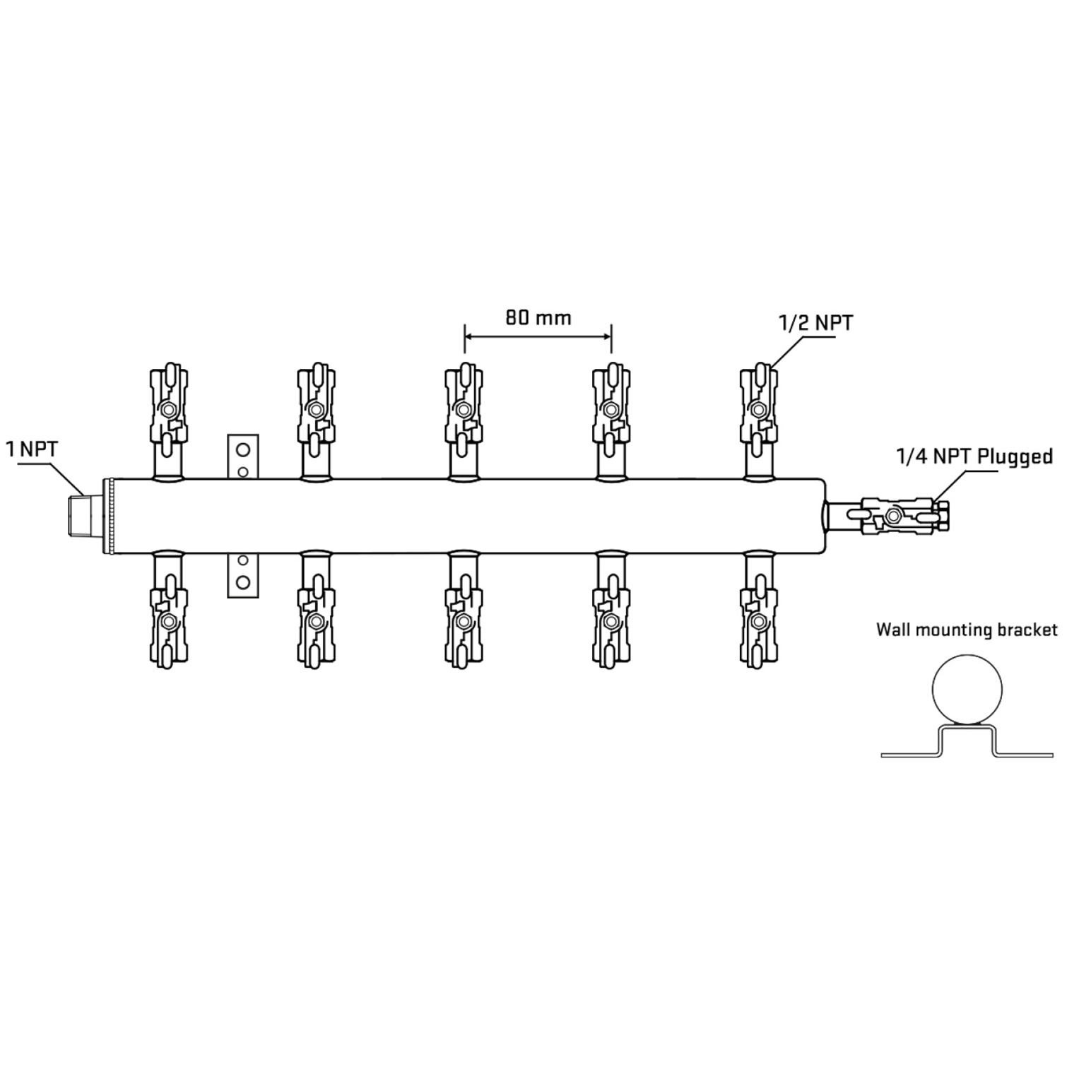 M510A010922 Manifolds Stainless Steel Double Sided