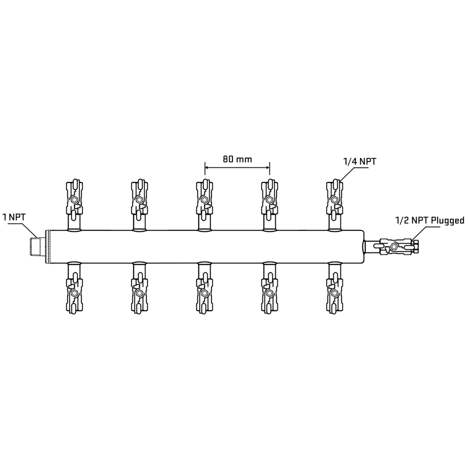 M510A020910 Manifolds Stainless Steel Double Sided