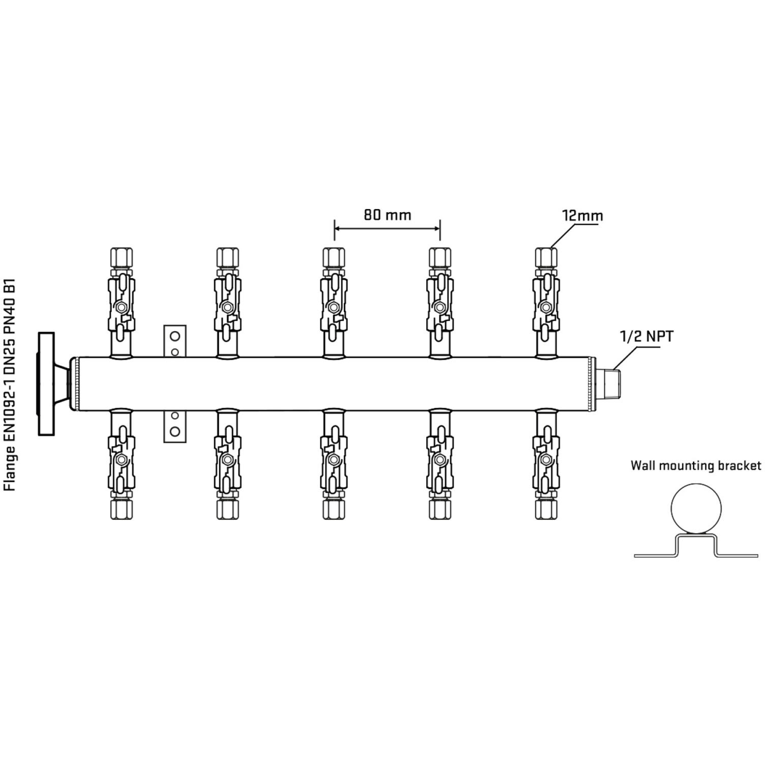 M510A030332 Manifolds Stainless Steel Double Sided