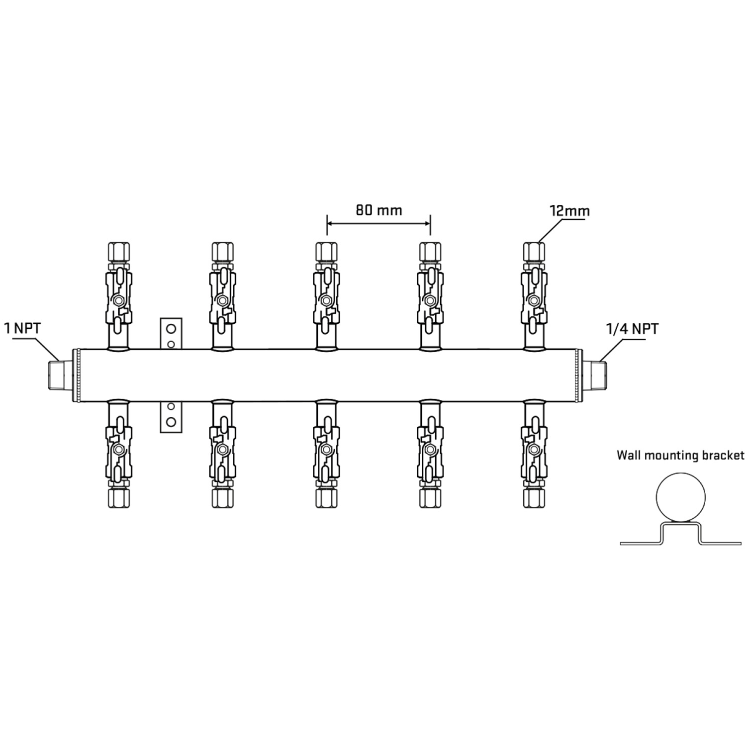M510A030942 Manifolds Stainless Steel Double Sided