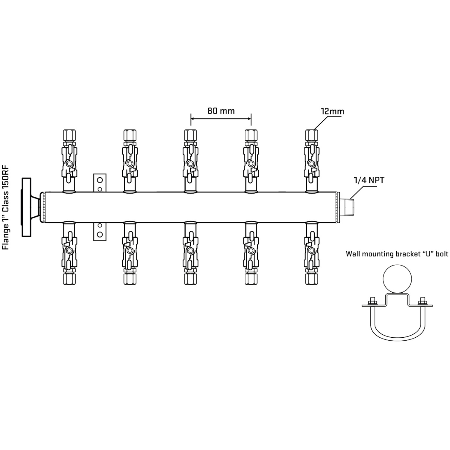 M510A040141 Manifolds Stainless Steel Double Sided