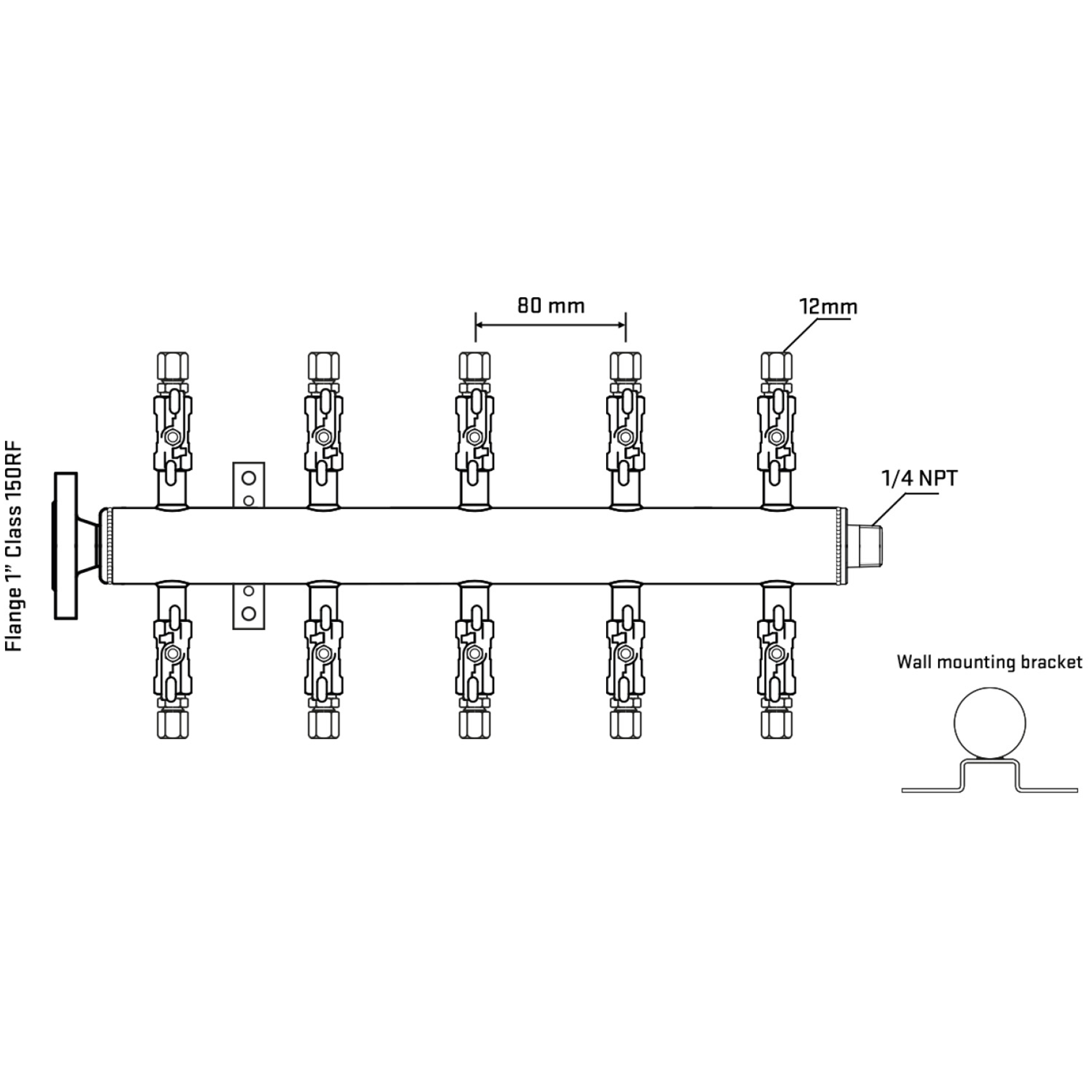 M510A040142 Manifolds Stainless Steel Double Sided