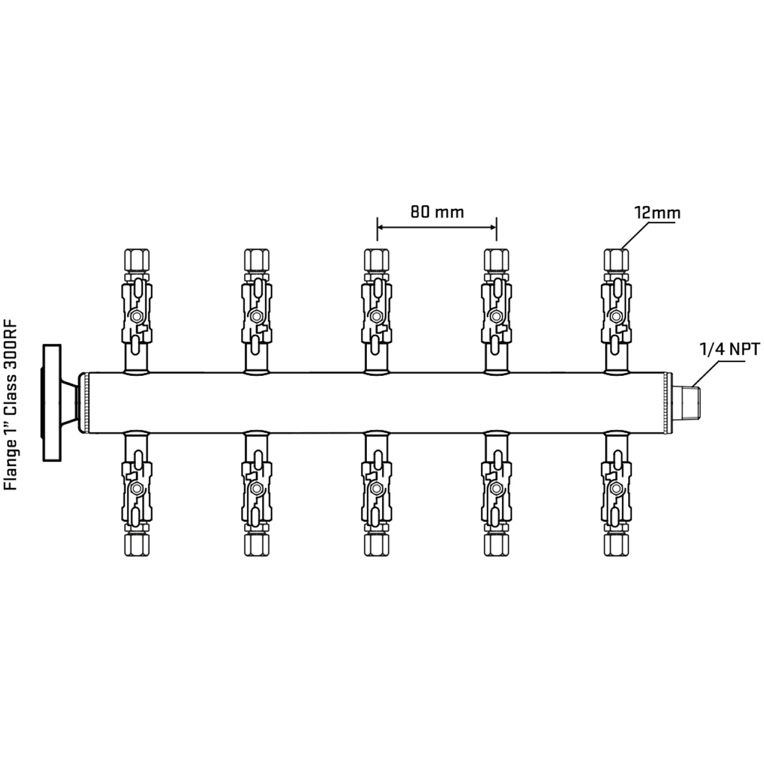 M510A040240 Manifolds Stainless Steel Double Sided