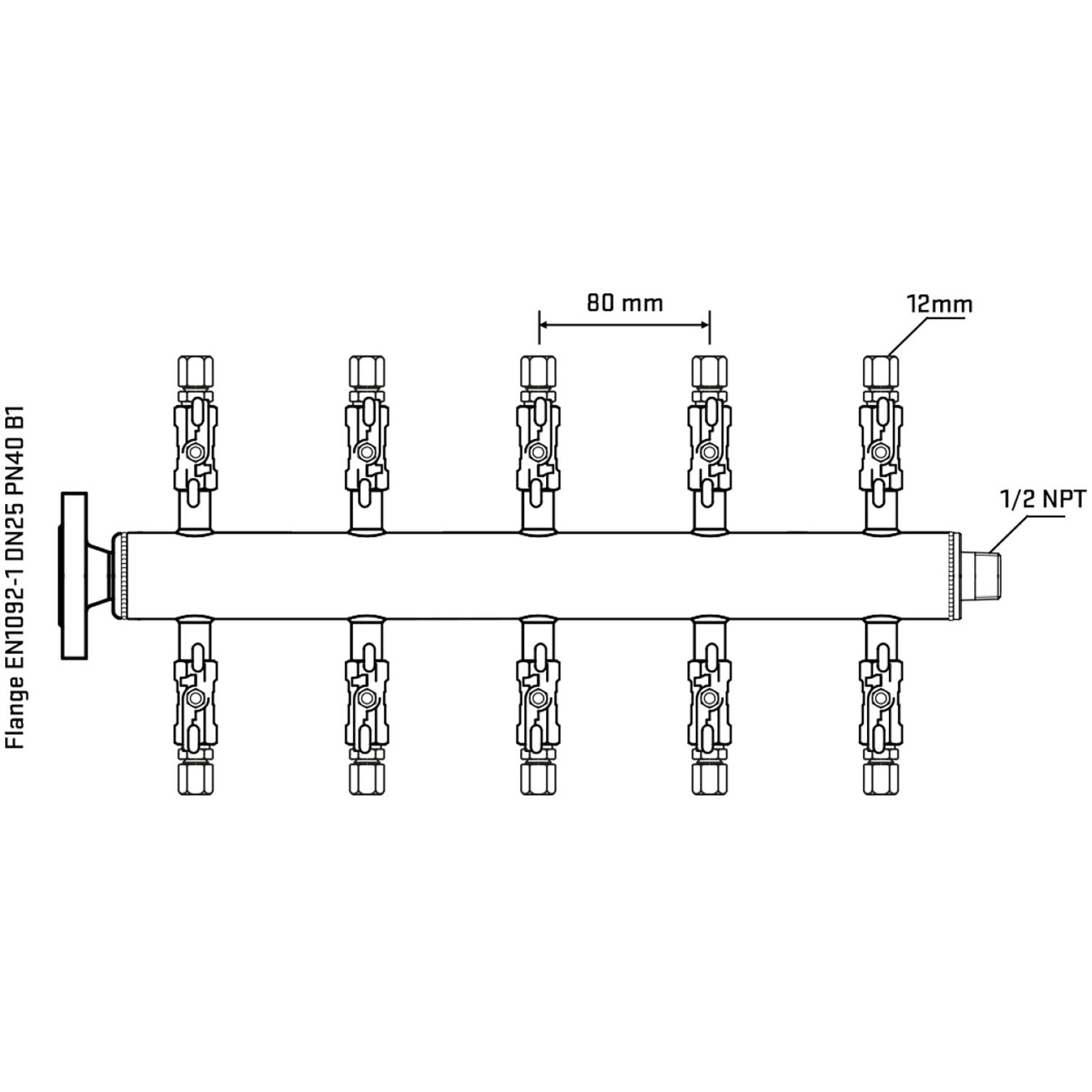 M510A040330 Manifolds Stainless Steel Double Sided