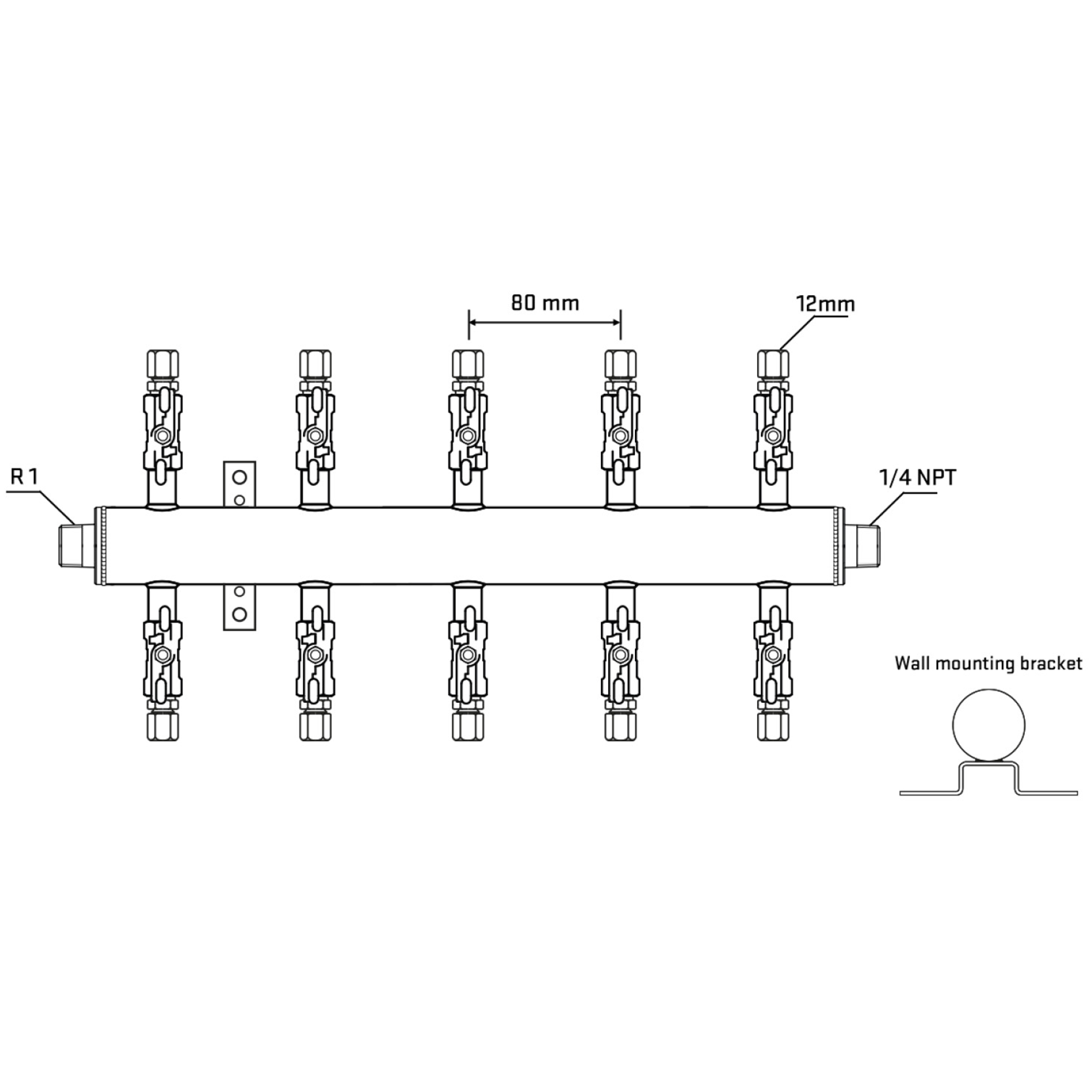 M510A040542 Manifolds Stainless Steel Double Sided