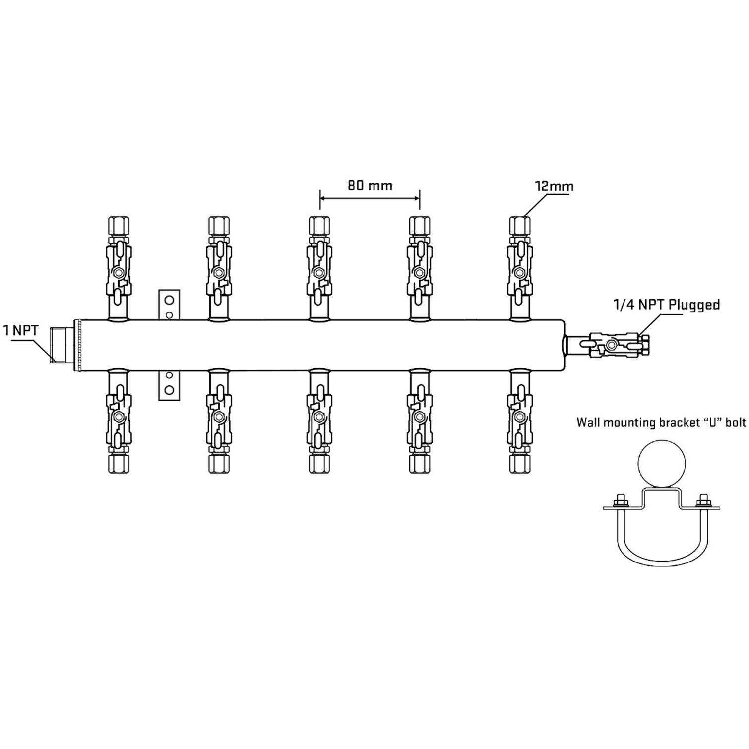 M510A041121 Manifolds Stainless Steel Double Sided