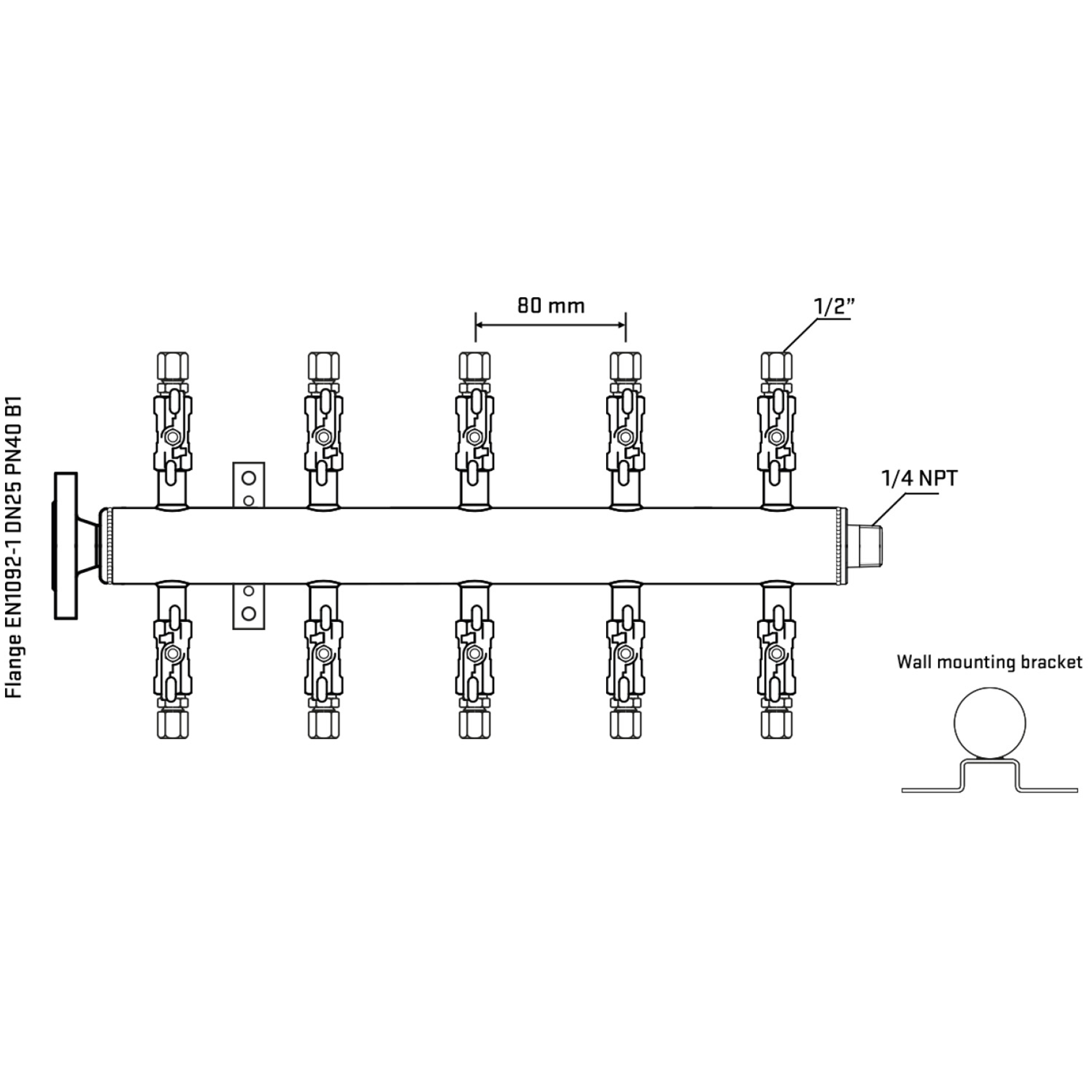 M510A050342 Manifolds Stainless Steel Double Sided