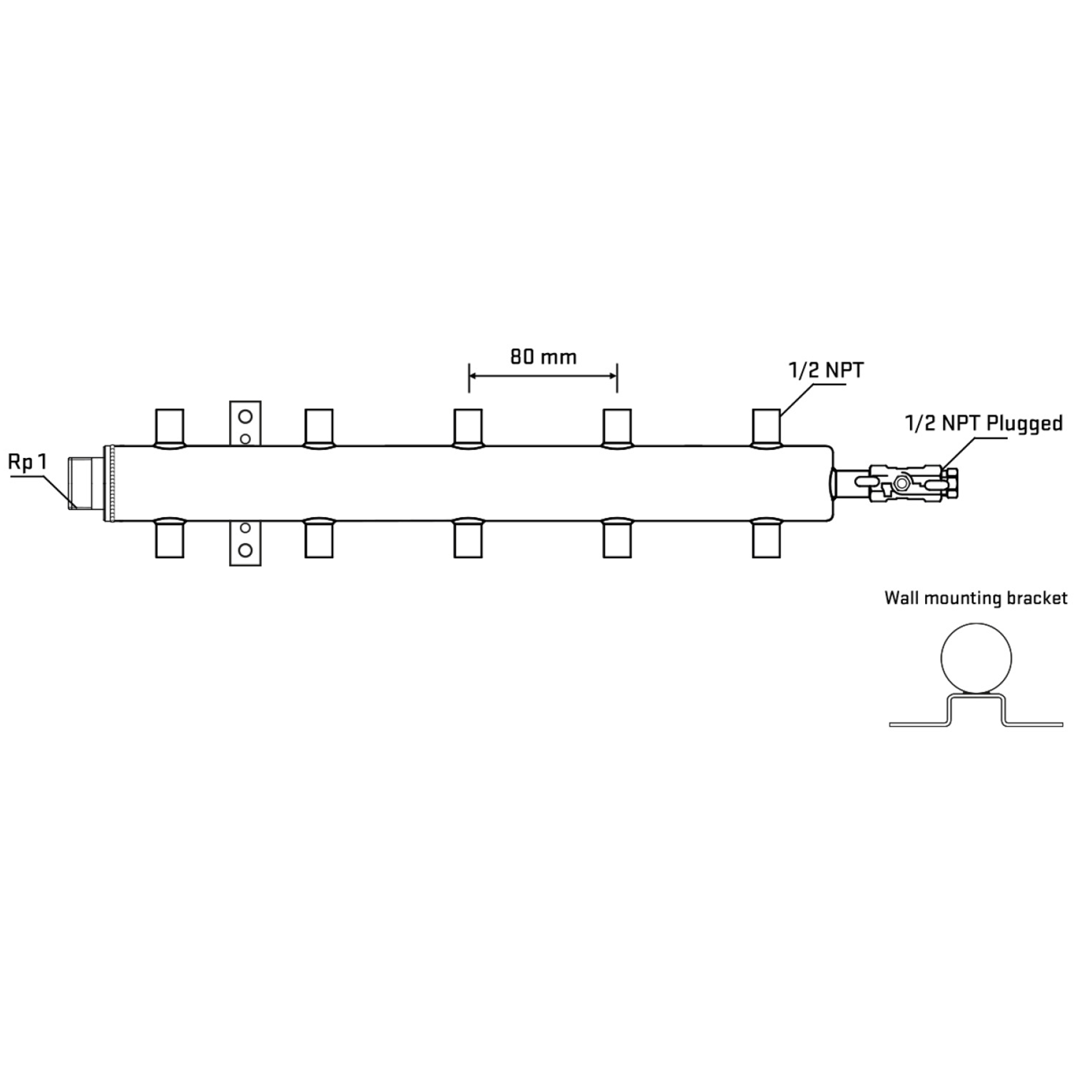 M510A060712 Manifolds Stainless Steel Double Sided