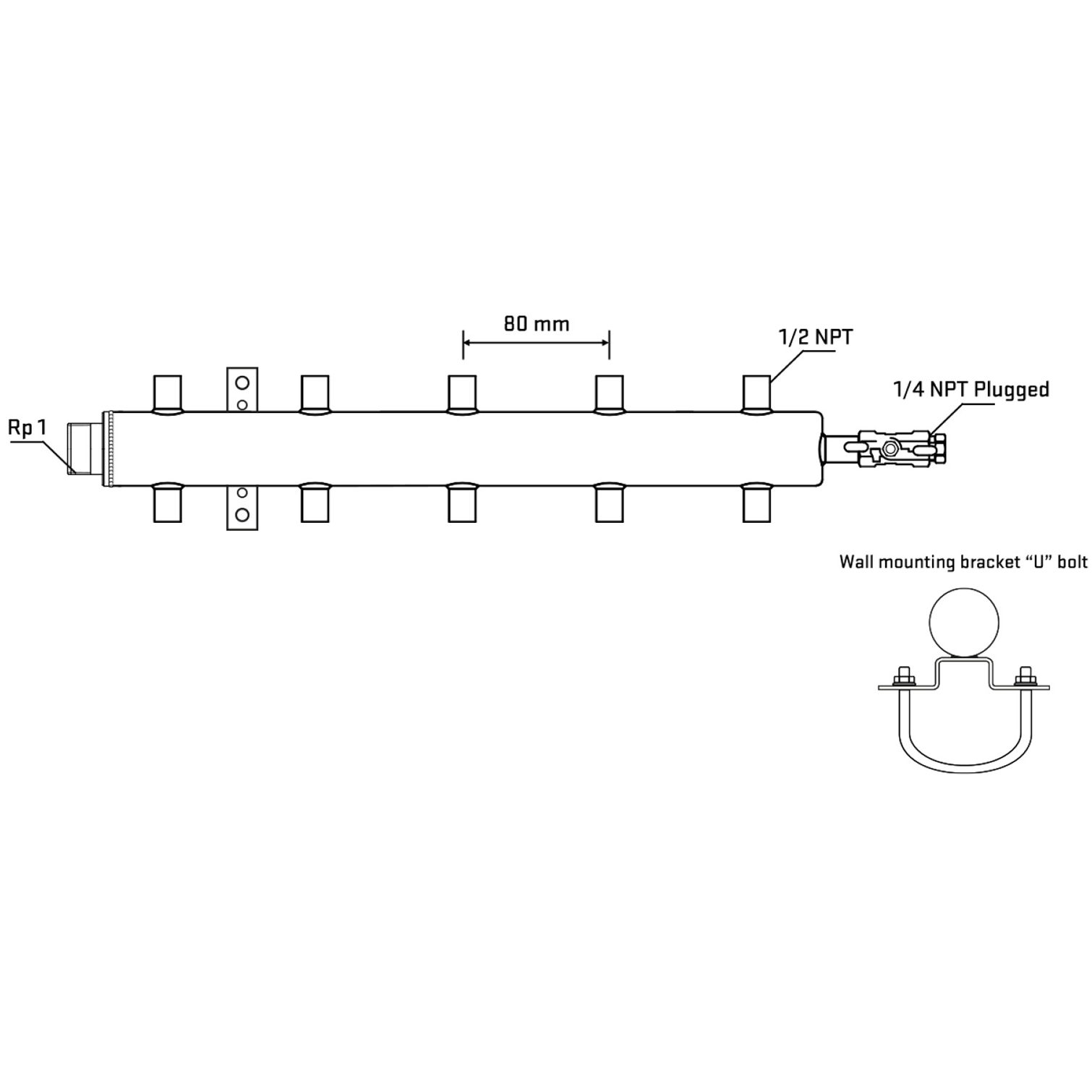 M510A060721 Manifolds Stainless Steel Double Sided