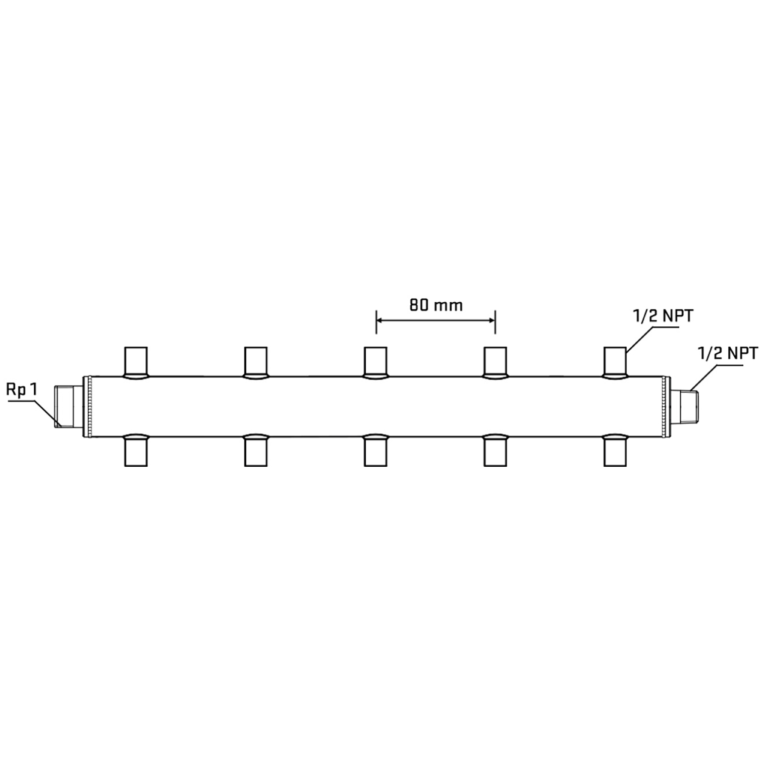 M510A060730 Manifolds Stainless Steel Double Sided