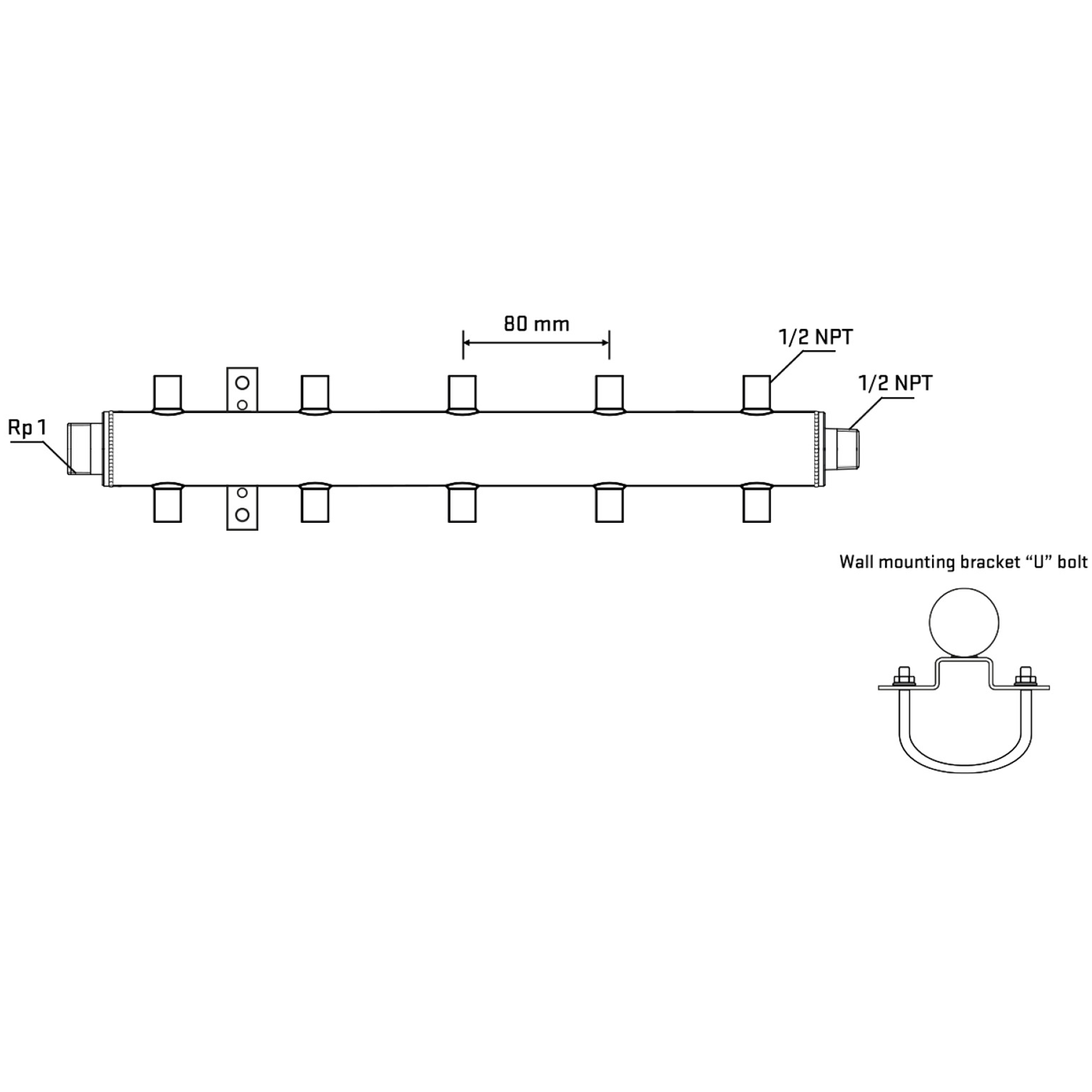 M510A060731 Manifolds Stainless Steel Double Sided