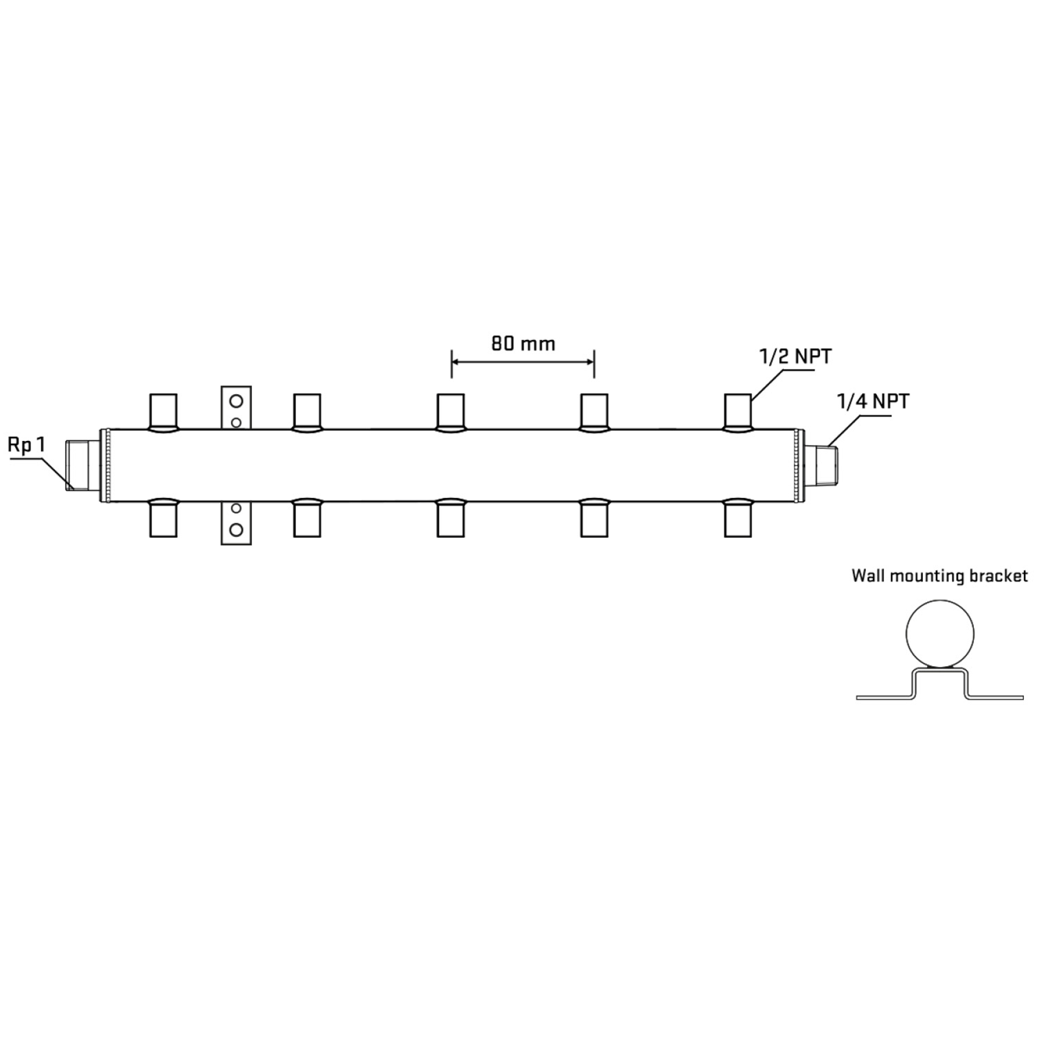 M510A060742 Manifolds Stainless Steel Double Sided