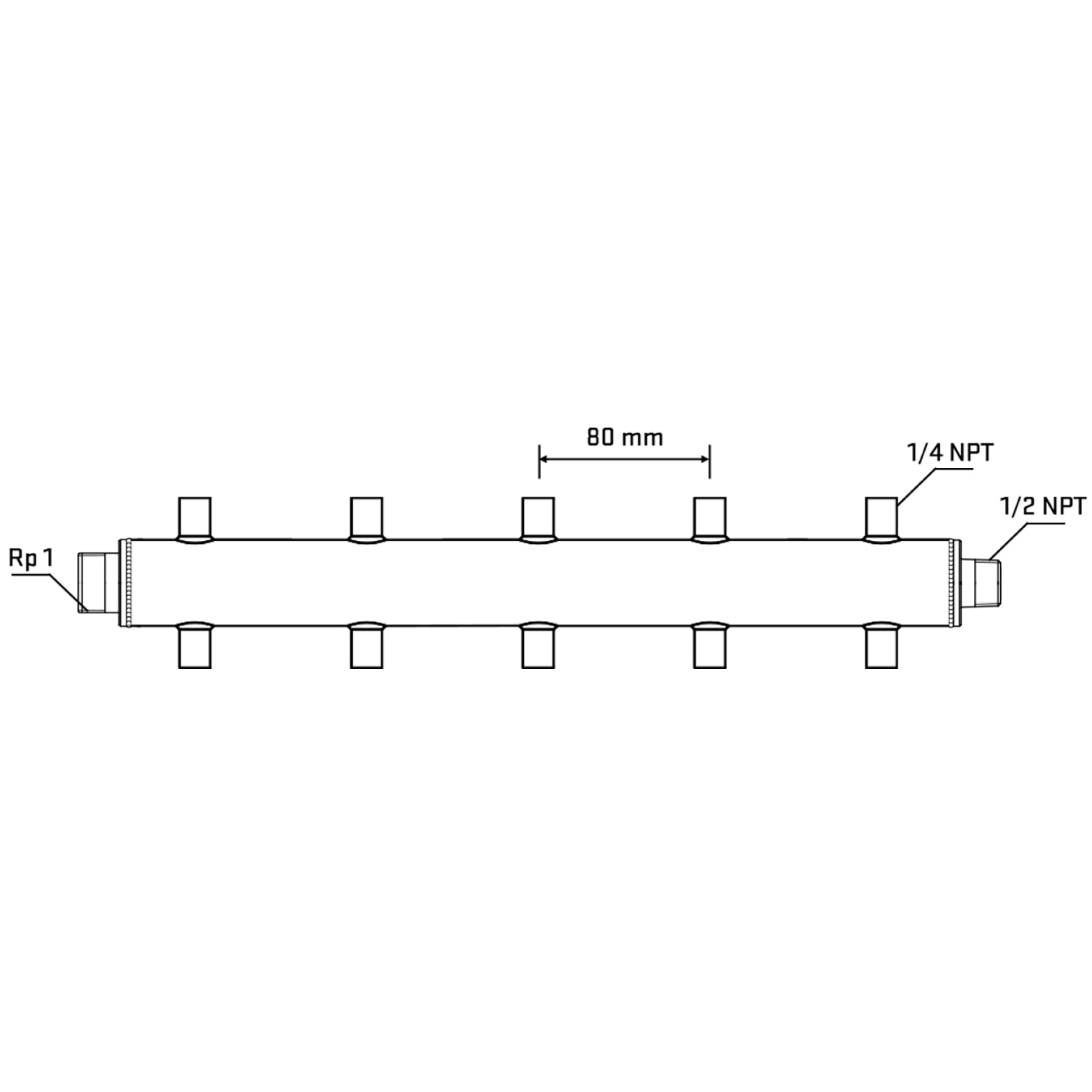 M510A070730 Manifolds Stainless Steel Double Sided
