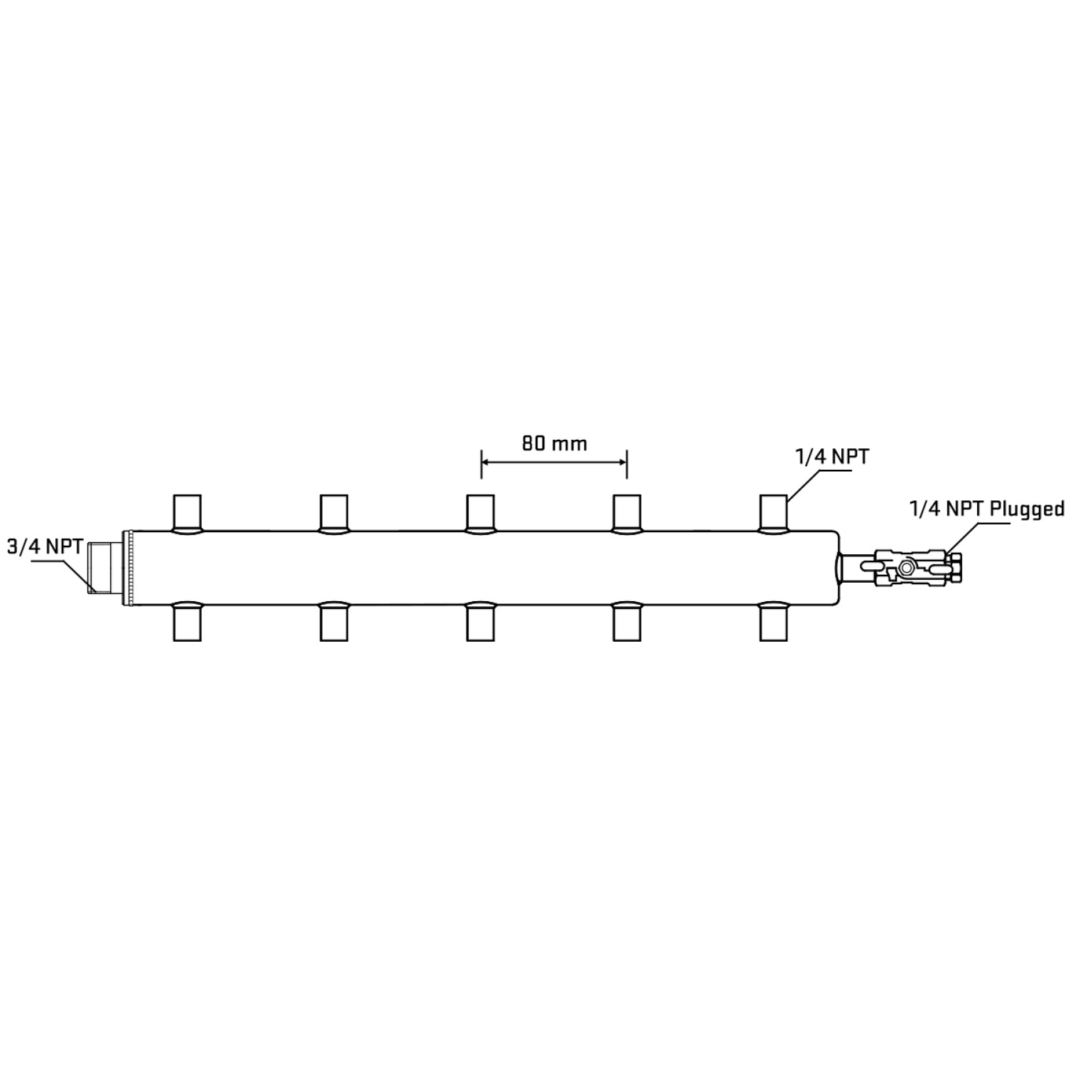 M510A071020 Manifolds Stainless Steel Double Sided