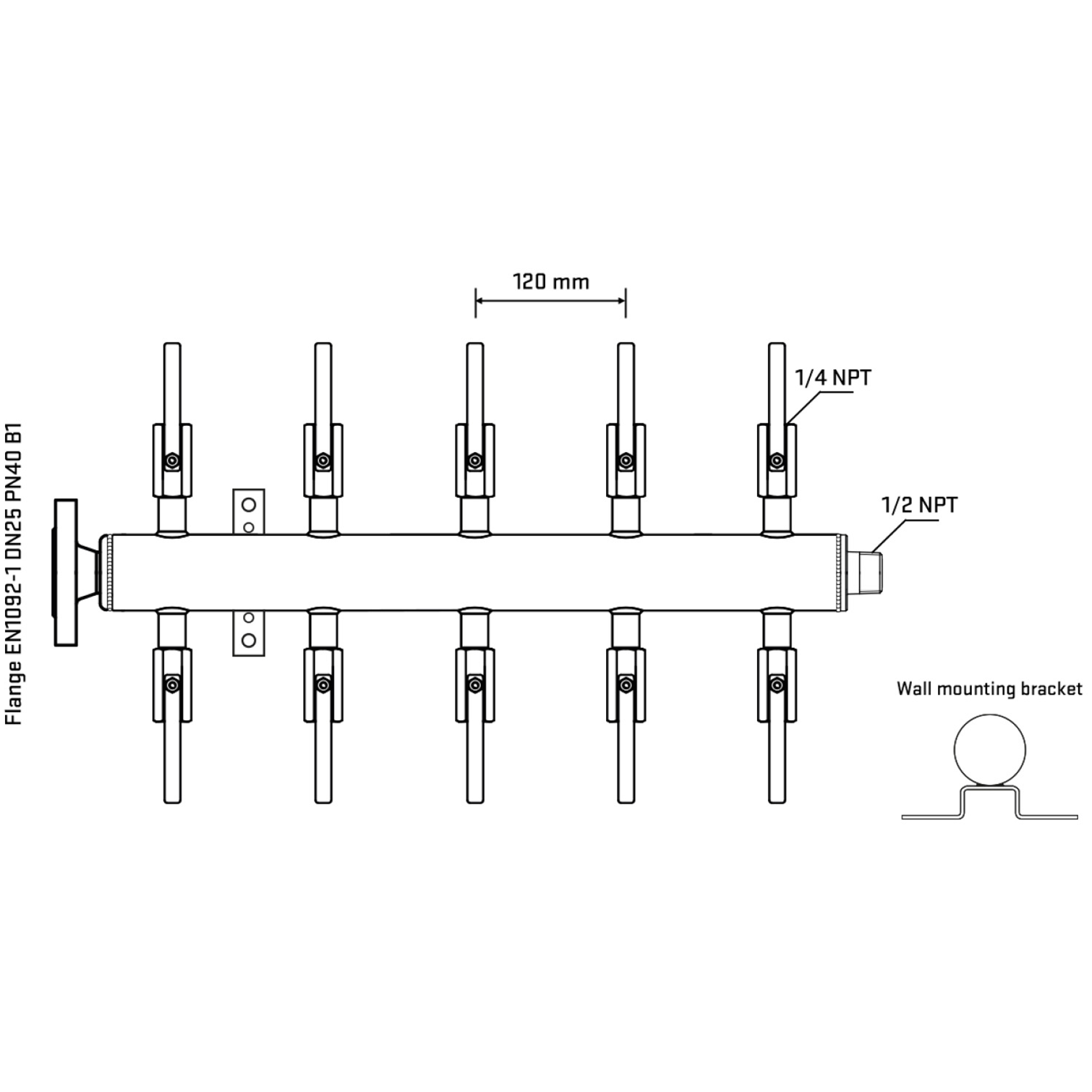 M510B090332 Manifolds Stainless Steel Double Sided