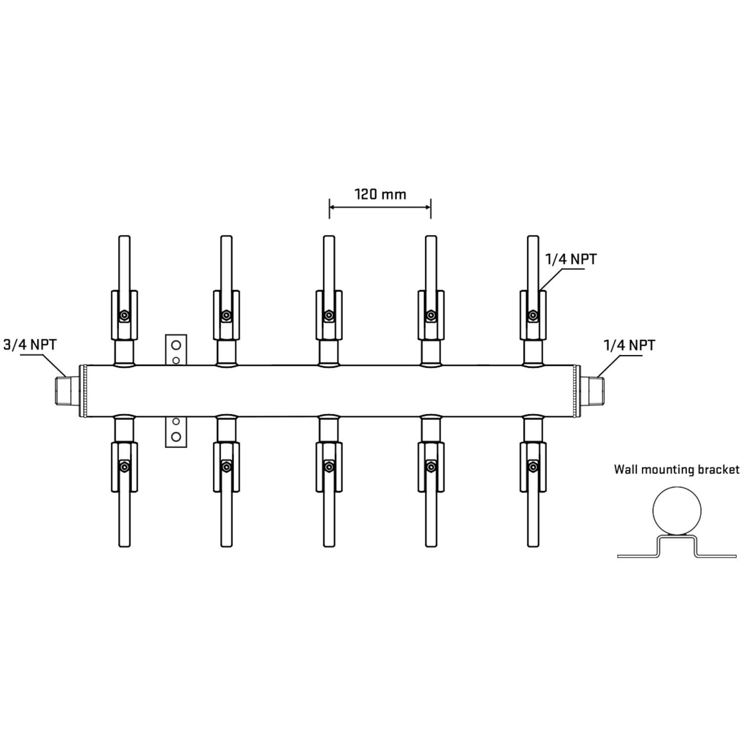 M510B090842 Manifolds Stainless Steel Double Sided