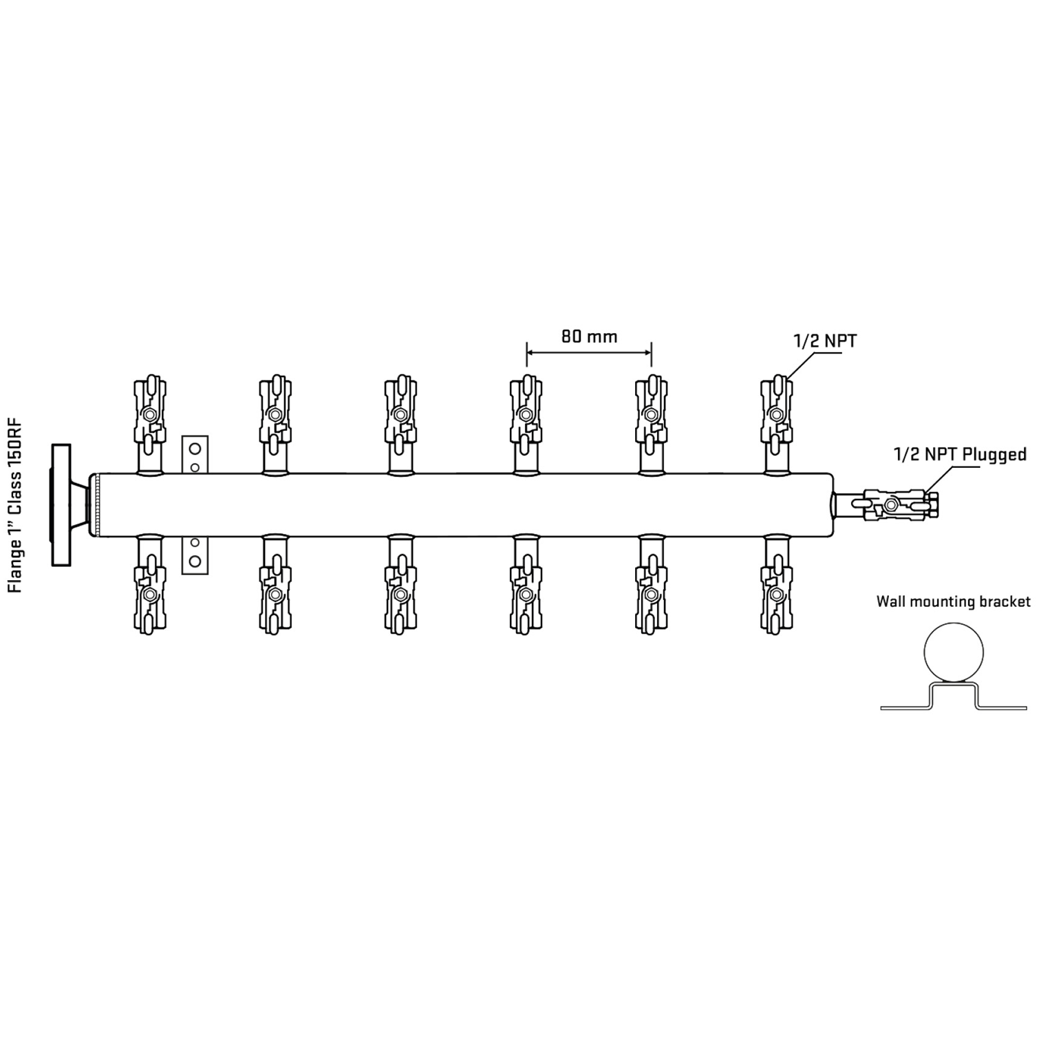 M512A010112 Manifolds Stainless Steel Double Sided