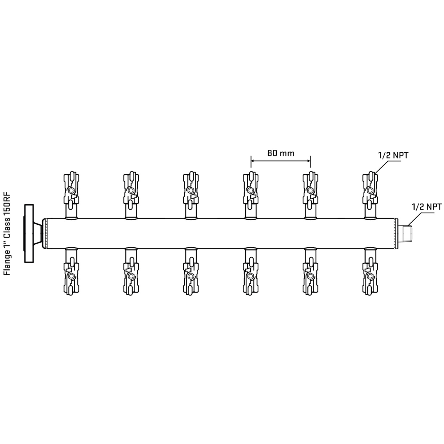 M512A010130 Manifolds Stainless Steel Double Sided