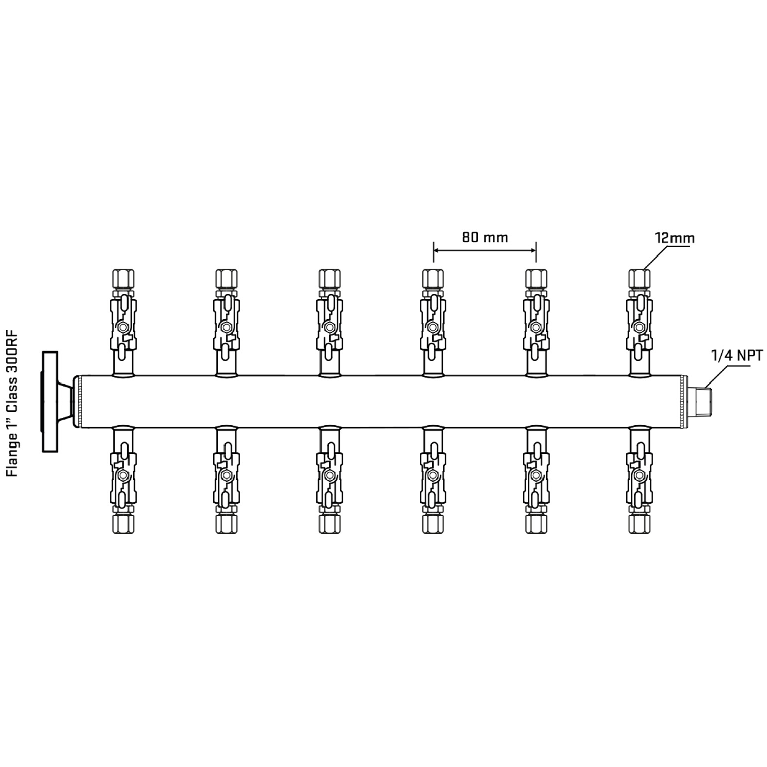 M512A040240 Manifolds Stainless Steel Double Sided