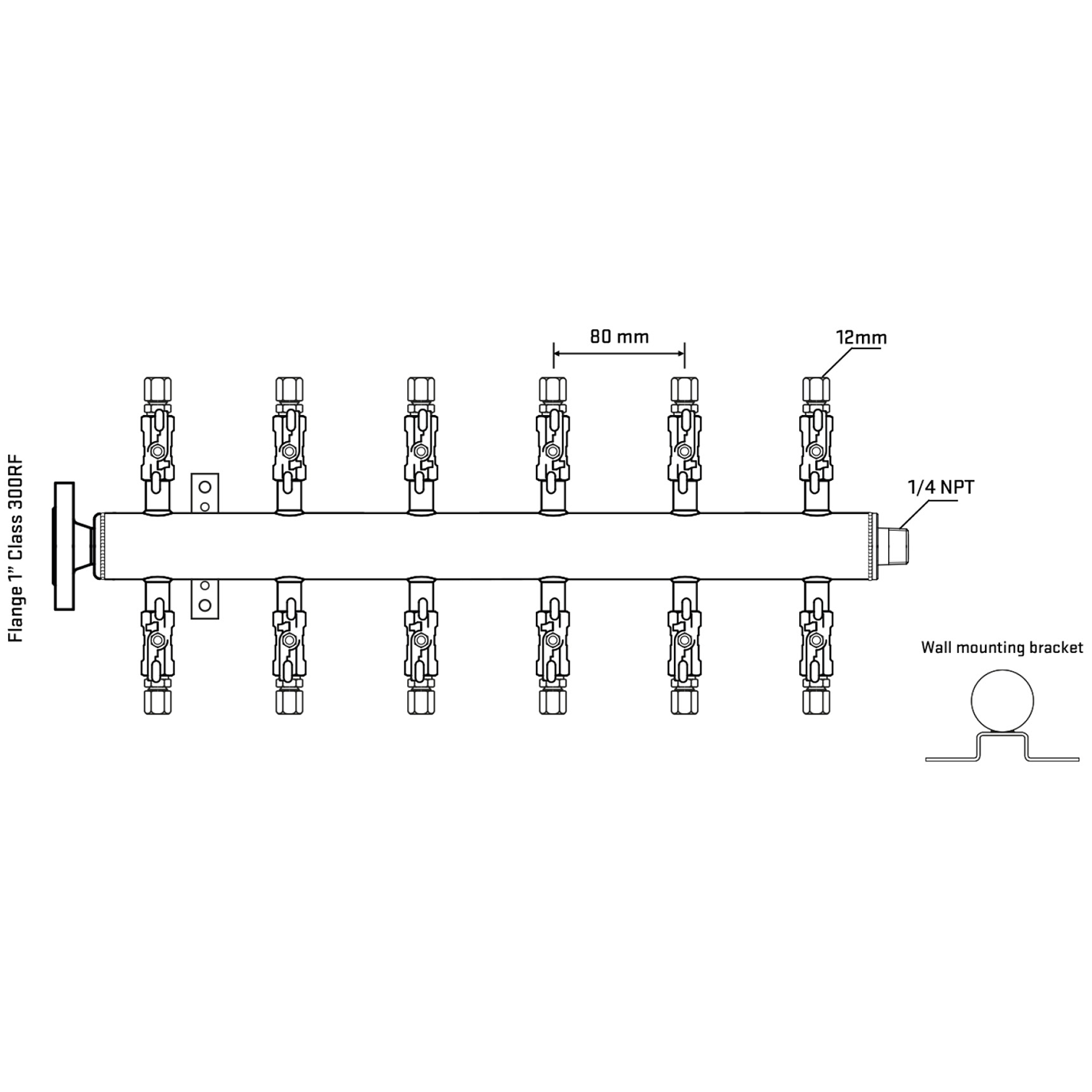 M512A040242 Manifolds Stainless Steel Double Sided