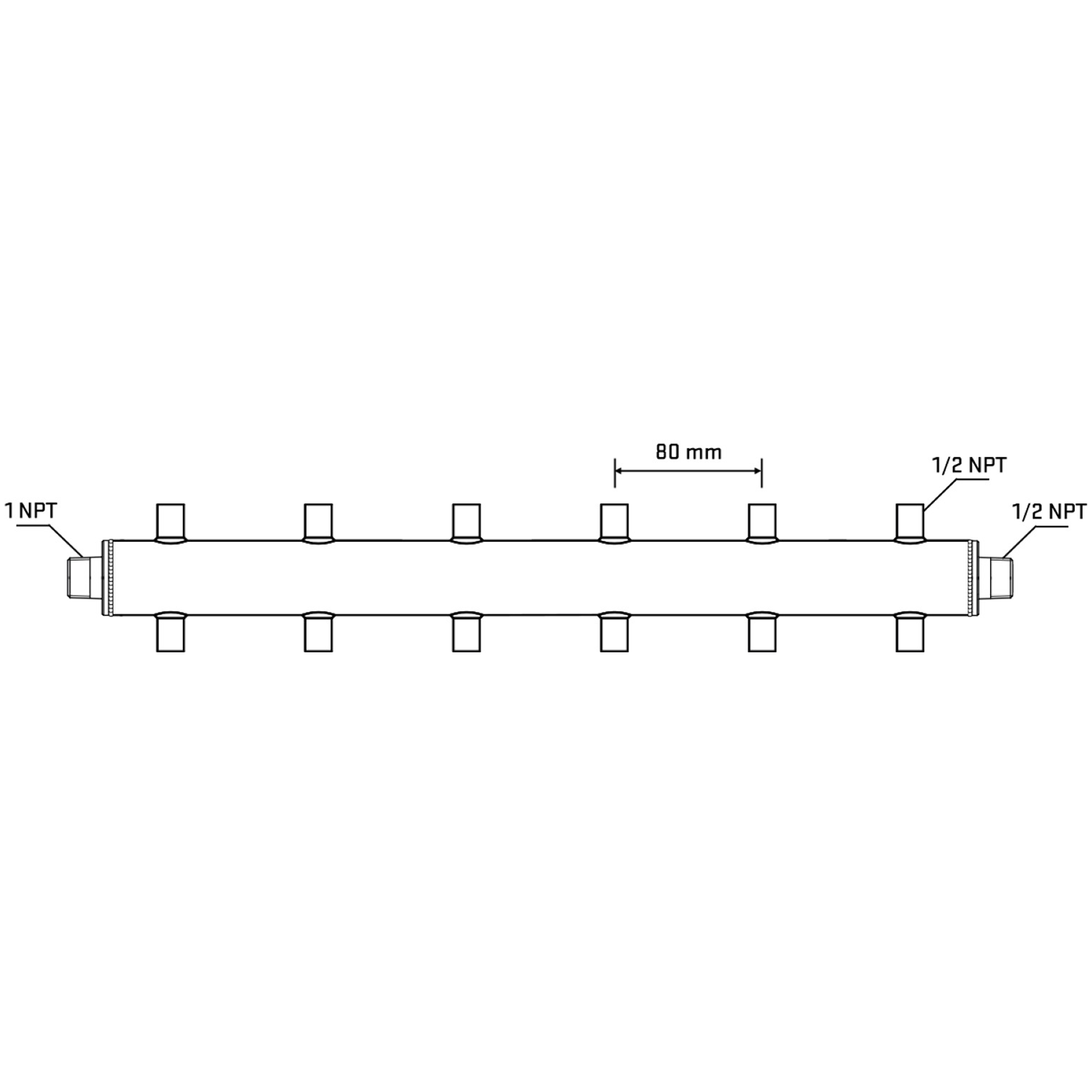 M512A060930 Manifolds Stainless Steel Double Sided