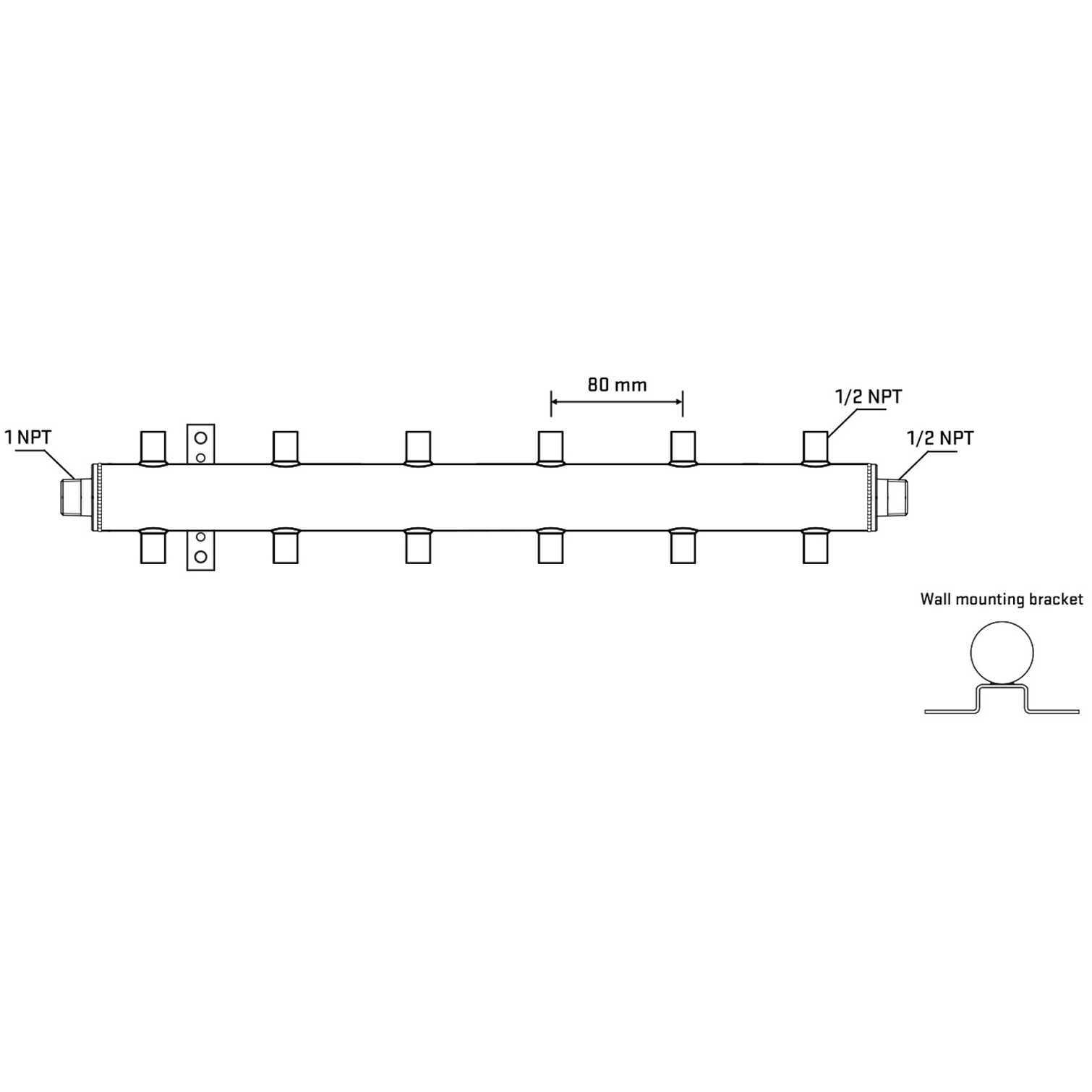 M512A060932 Manifolds Stainless Steel Double Sided