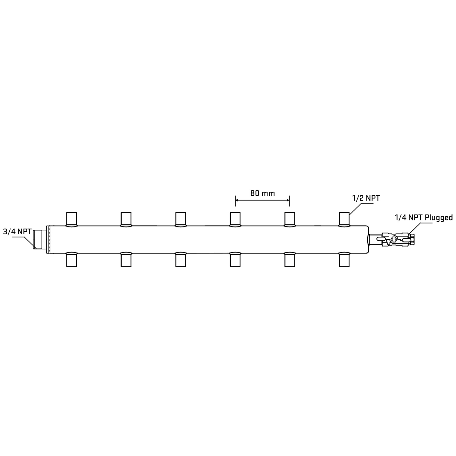 M512A061020 Manifolds Stainless Steel Double Sided