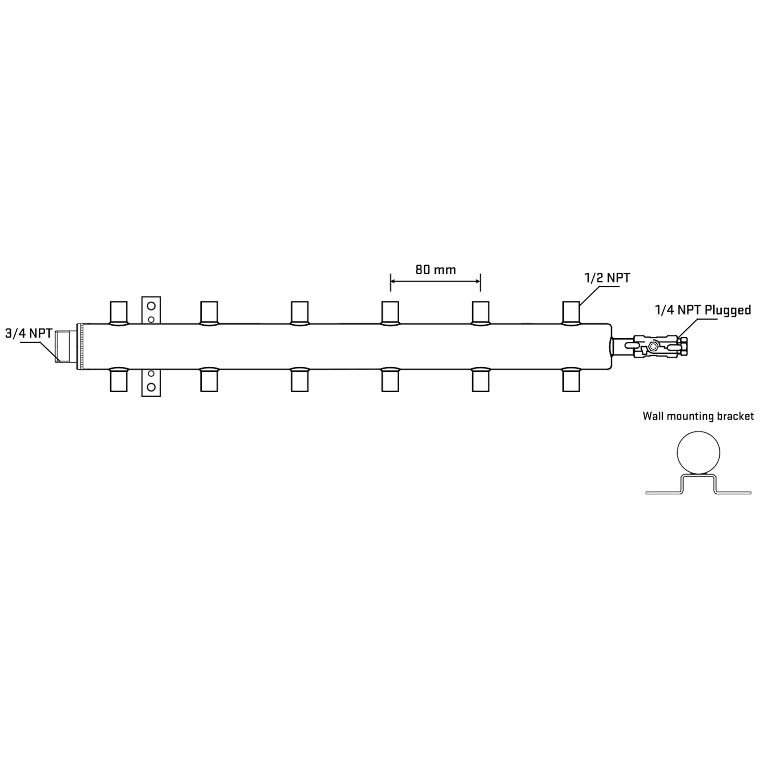 M512A061022 Manifolds Stainless Steel Double Sided