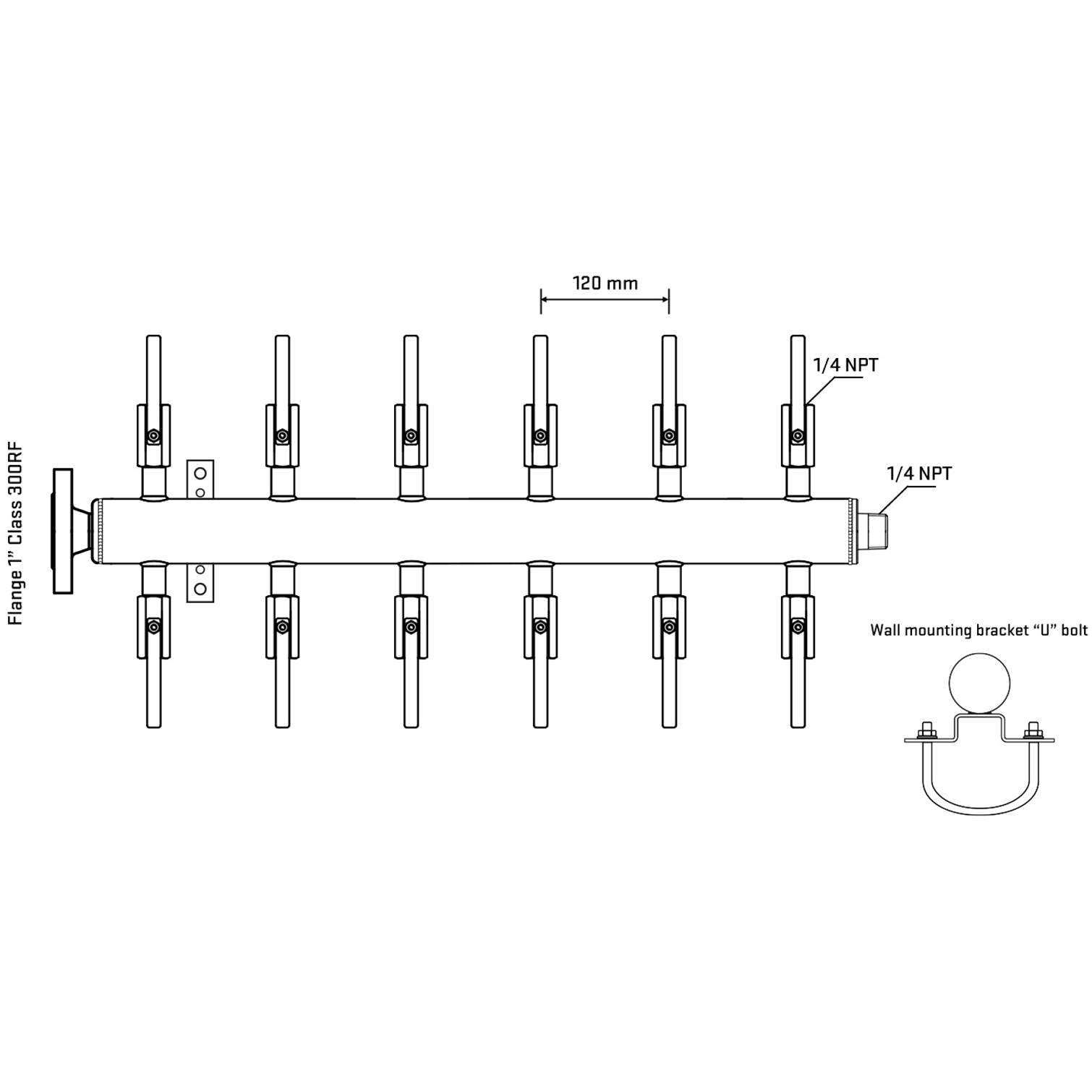 M512B090241 Manifolds Stainless Steel Double Sided