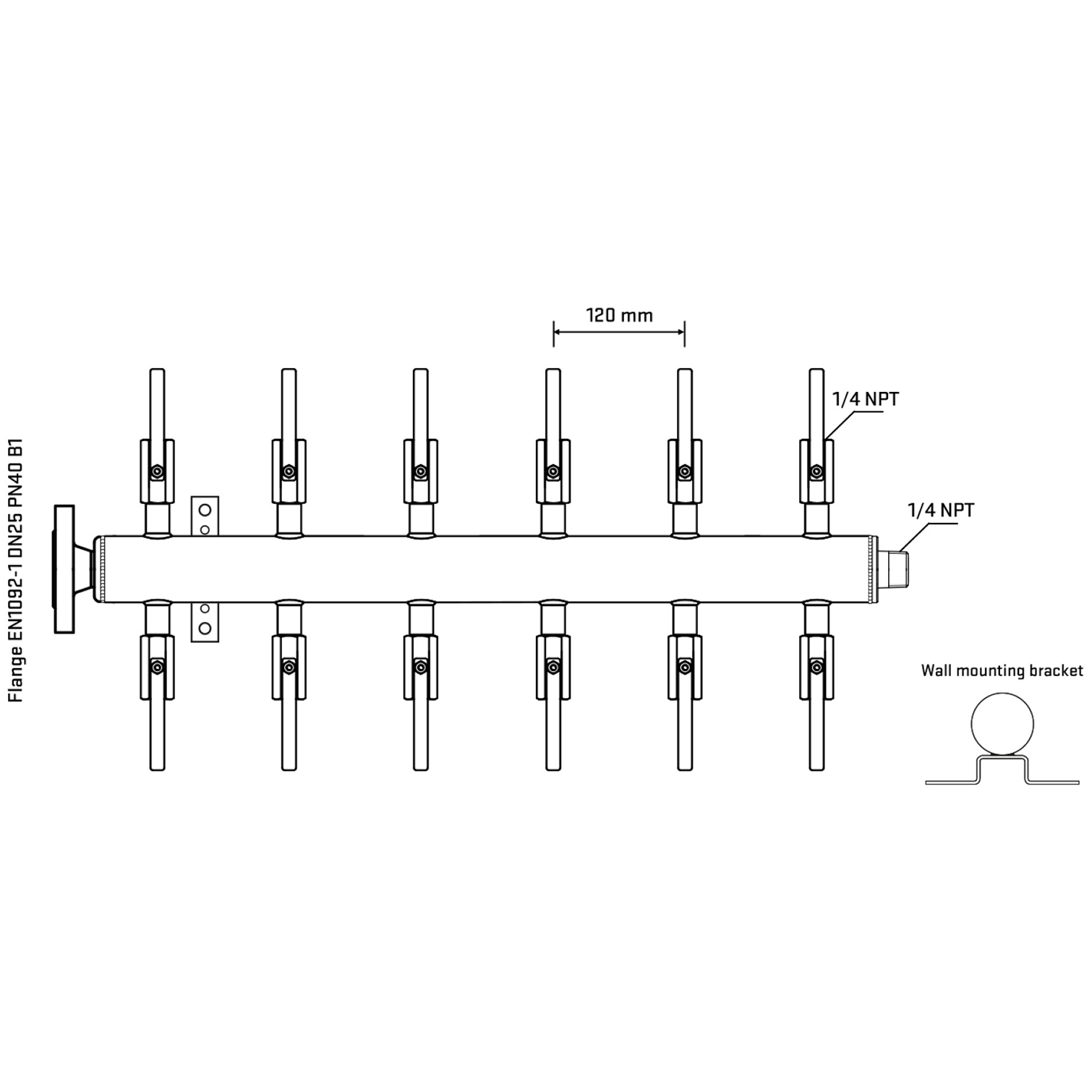 M512B090342 Manifolds Stainless Steel Double Sided