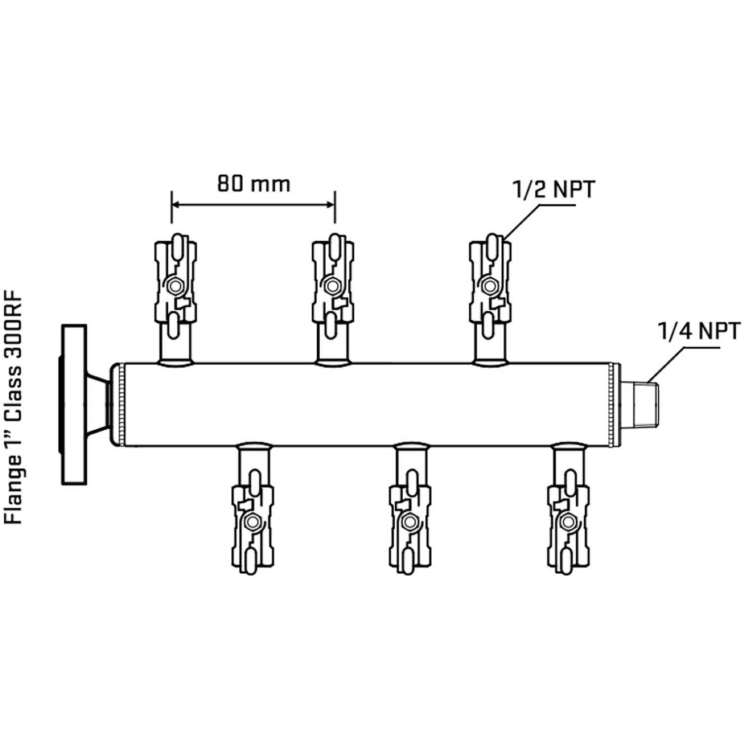 M5F1A010240 Manifolds Stainless Steel Double Sided