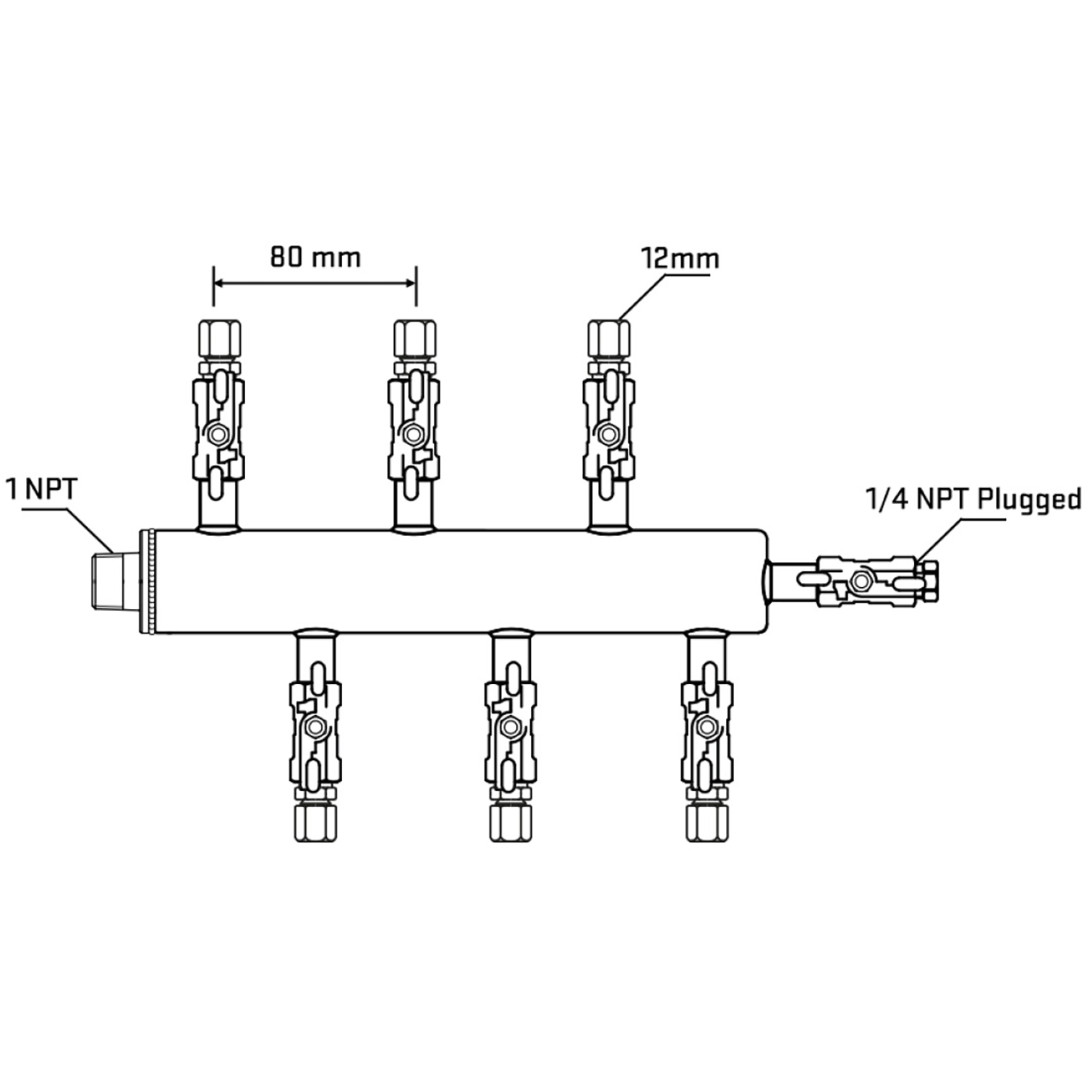 M5F1A030920 Manifolds Stainless Steel Double Sided